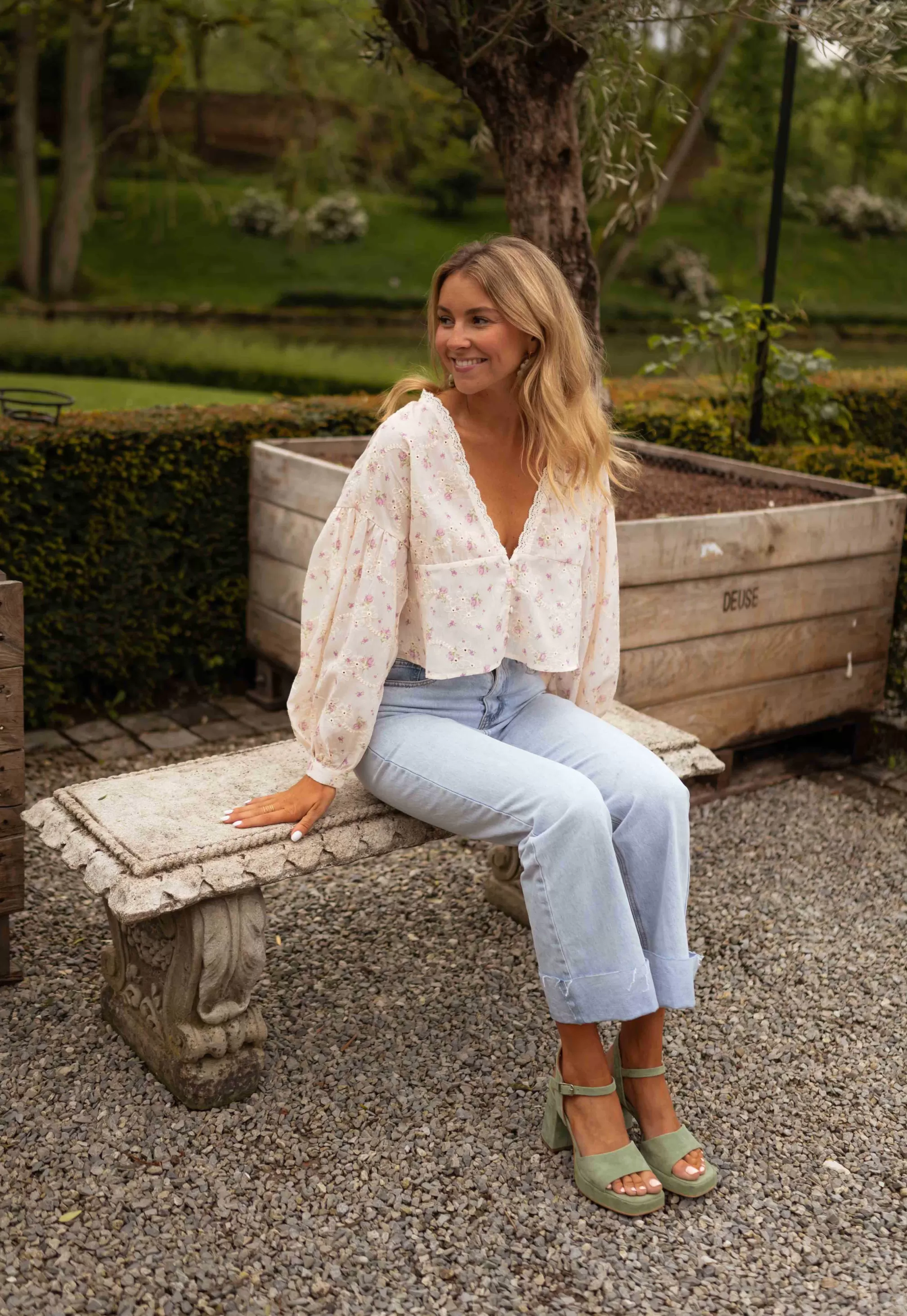 archie_blouse__ecru__with_flowers_105813-7.webp Archie Blouse - -Easy Clothes Outlet