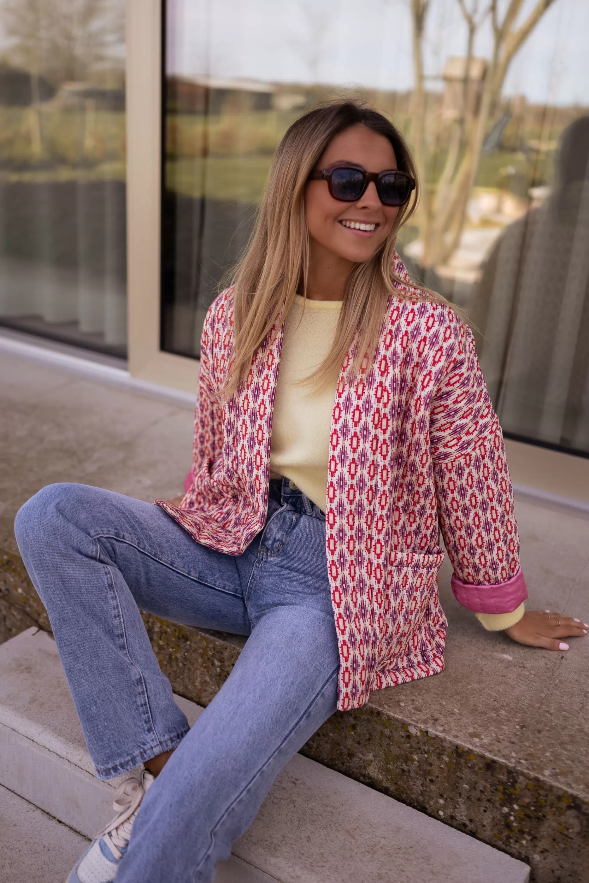 Belinda Jacket Pink Quilted | Trendy Quilted Jacket | Ready-to-wear-porter En Ligne | -Easy Clothes Outlet