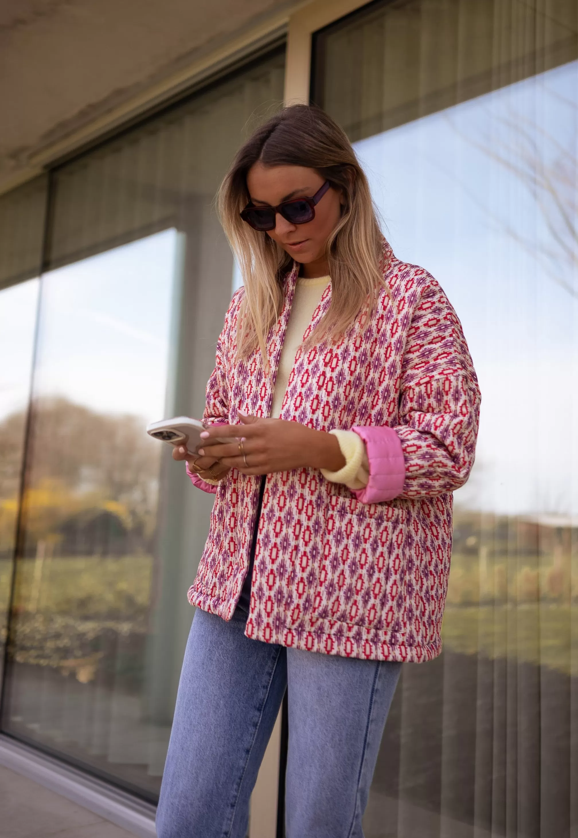 Belinda Jacket Pink Quilted | Trendy Quilted Jacket | Ready-to-wear-porter En Ligne | -Easy Clothes Outlet