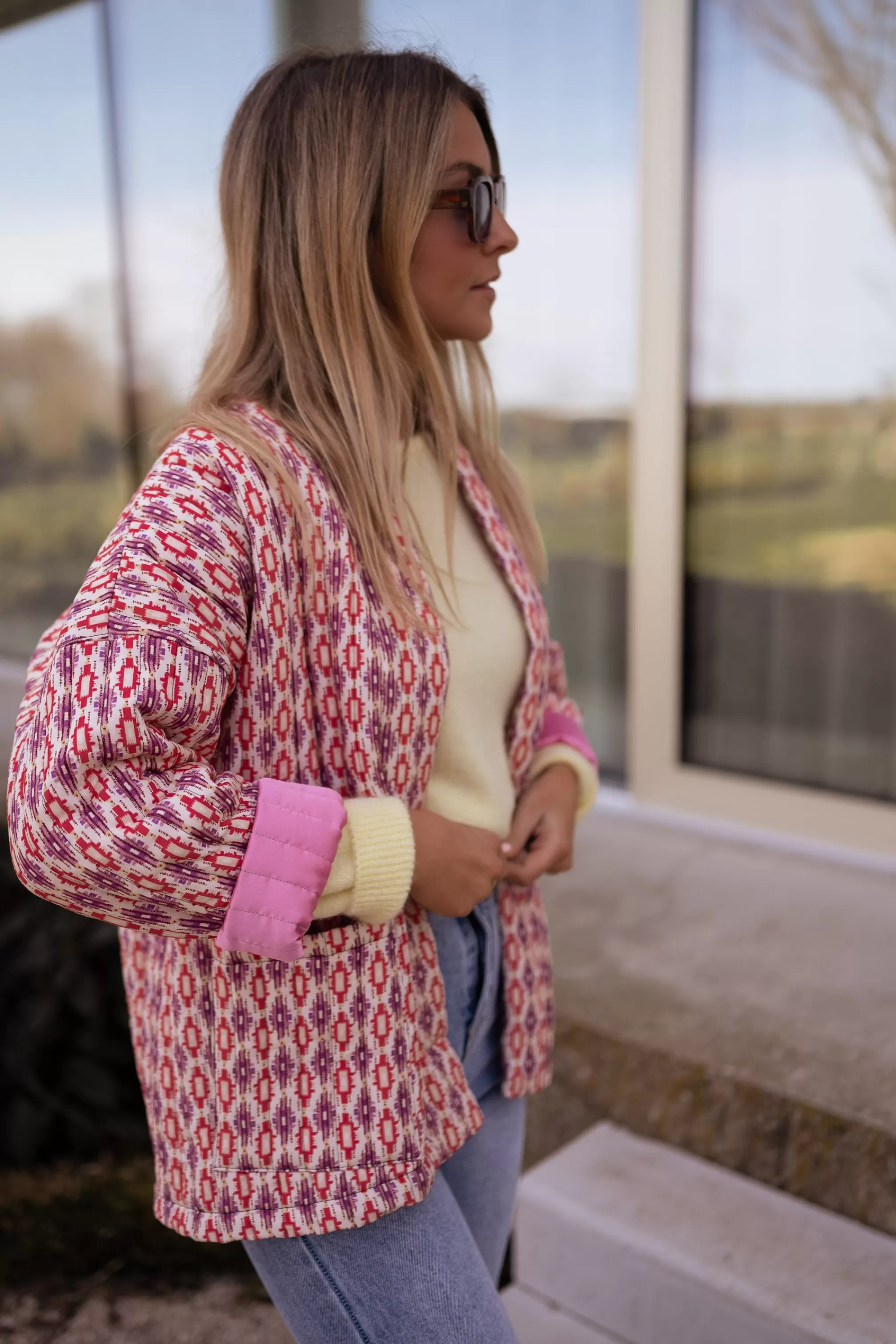 Belinda Jacket Pink Quilted | Trendy Quilted Jacket | Ready-to-wear-porter En Ligne | -Easy Clothes Outlet