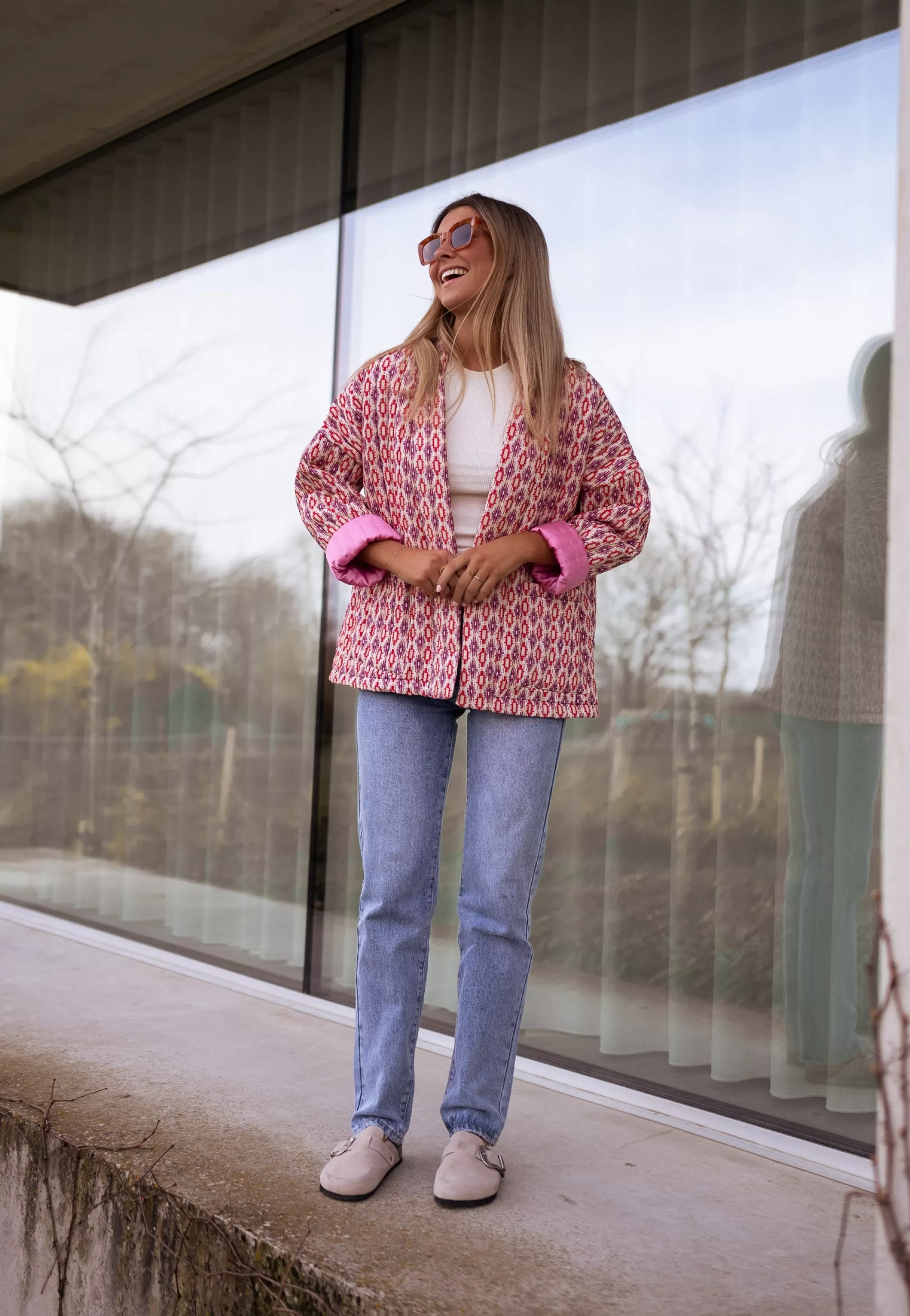 Belinda Jacket Pink Quilted | Trendy Quilted Jacket | Ready-to-wear-porter En Ligne | -Easy Clothes Outlet