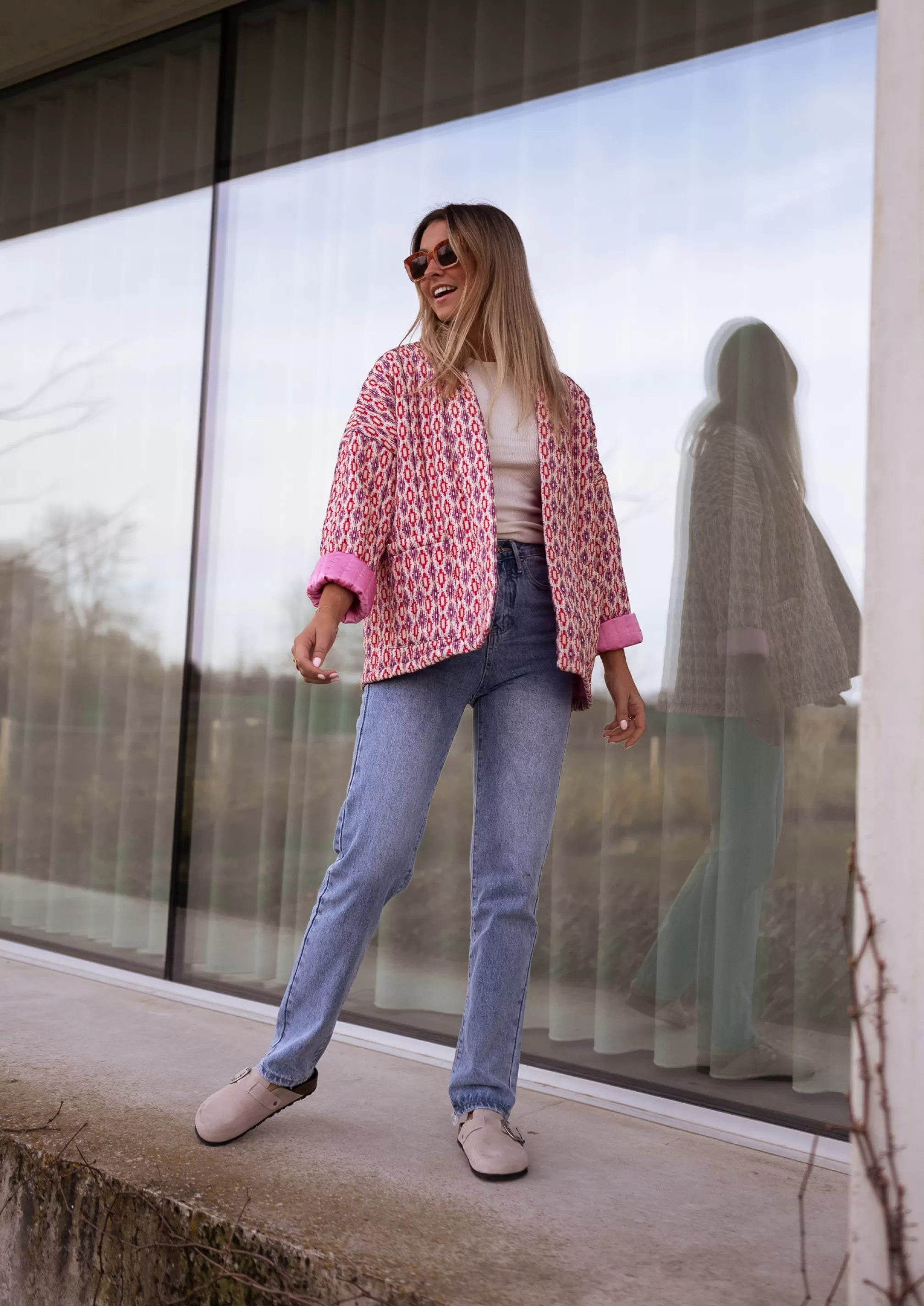 Belinda Jacket Pink Quilted | Trendy Quilted Jacket | Ready-to-wear-porter En Ligne | -Easy Clothes Outlet