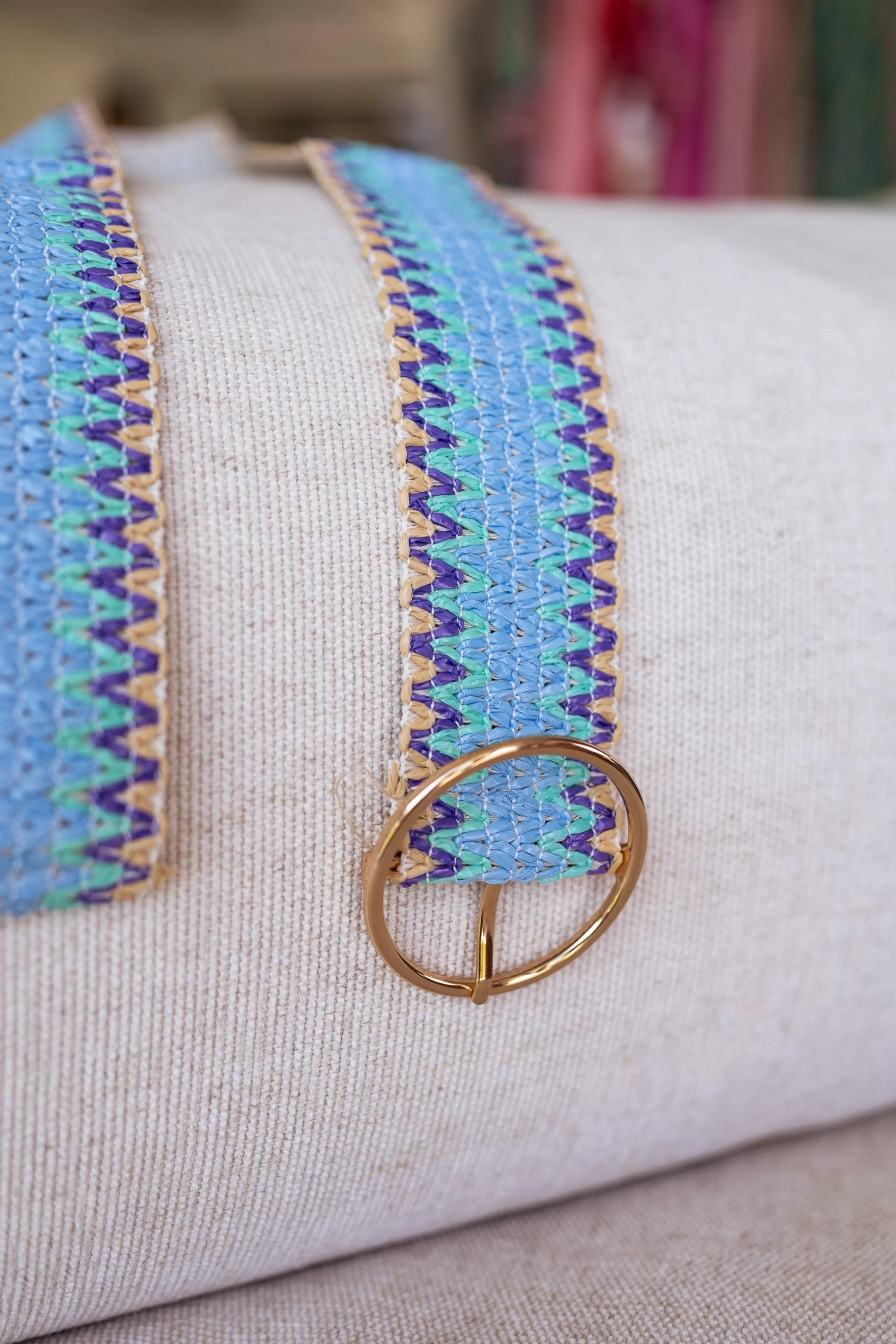 Belt Provided Blue Marja | Belt Provided Blue Braided | Ready To-Porter Online | -Easy Clothes Online