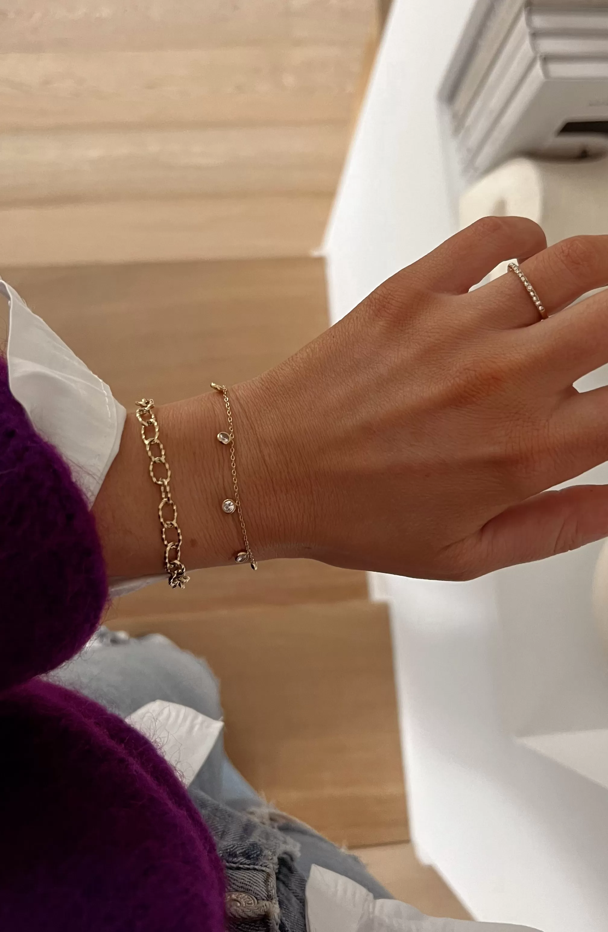 Bracelet Mietta Doré | Bracelet En Pierres Rondes | Prêt-à-porter En Ligne | -Easy Clothes Shop