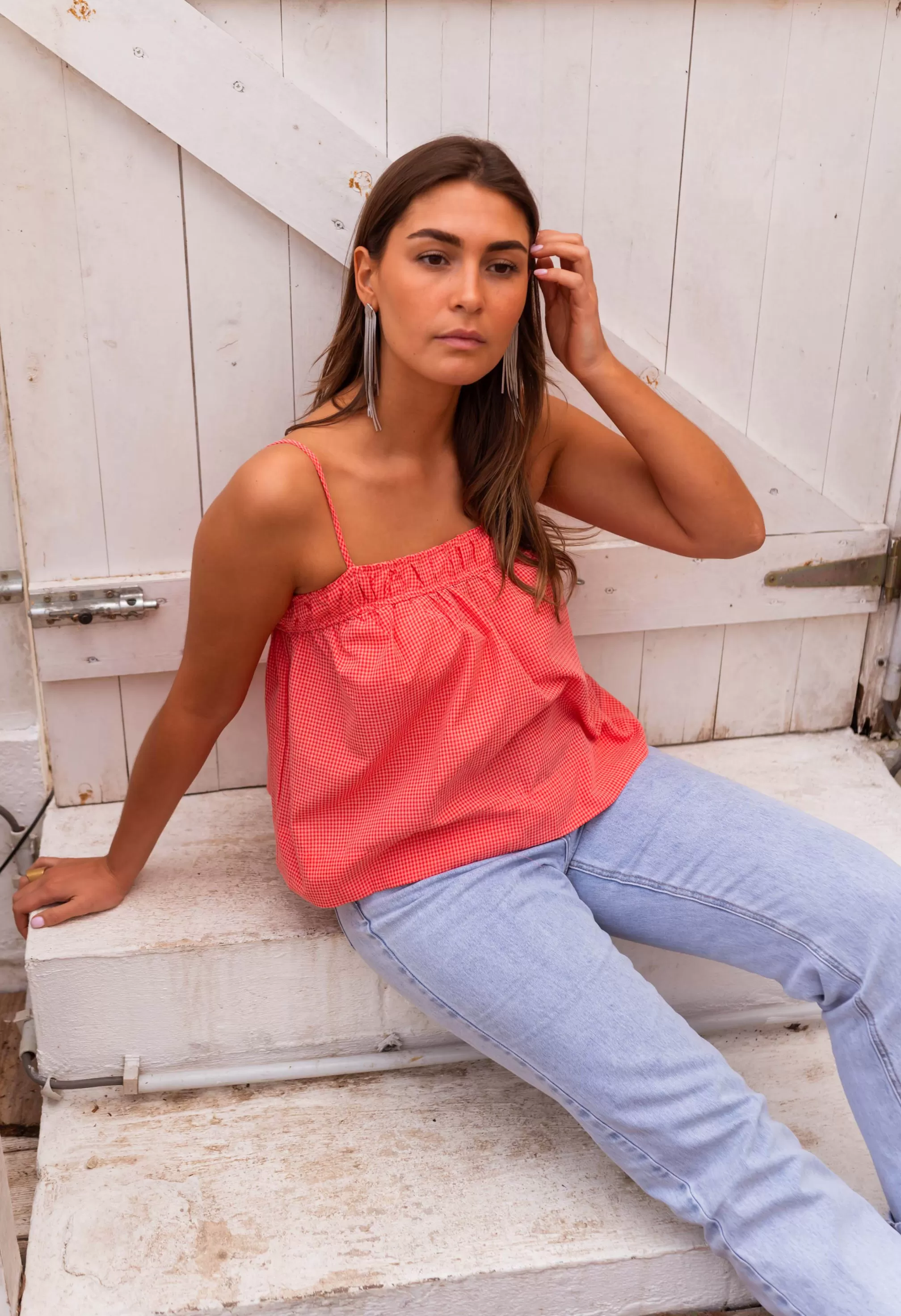 camila_top__pink_amp_red_gingham_99676-5.webp Camila Top - -Easy Clothes Fashion