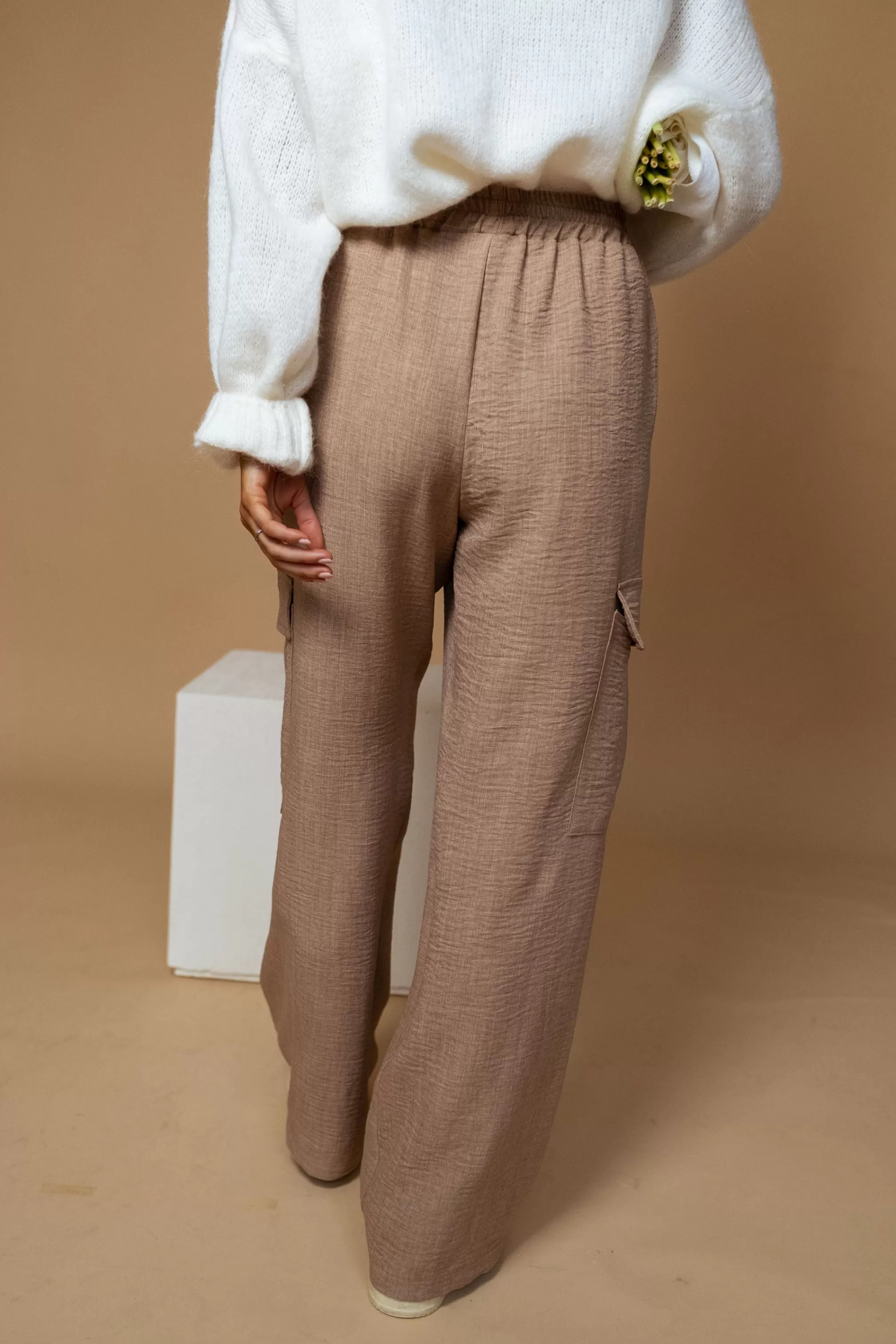 cargo_pants_chocolateancaloose_amp_comfortable_77945-3.webp Cargo Pants Chocolate | Anca | LOOSE & Comfortable-Easy Clothes Cheap