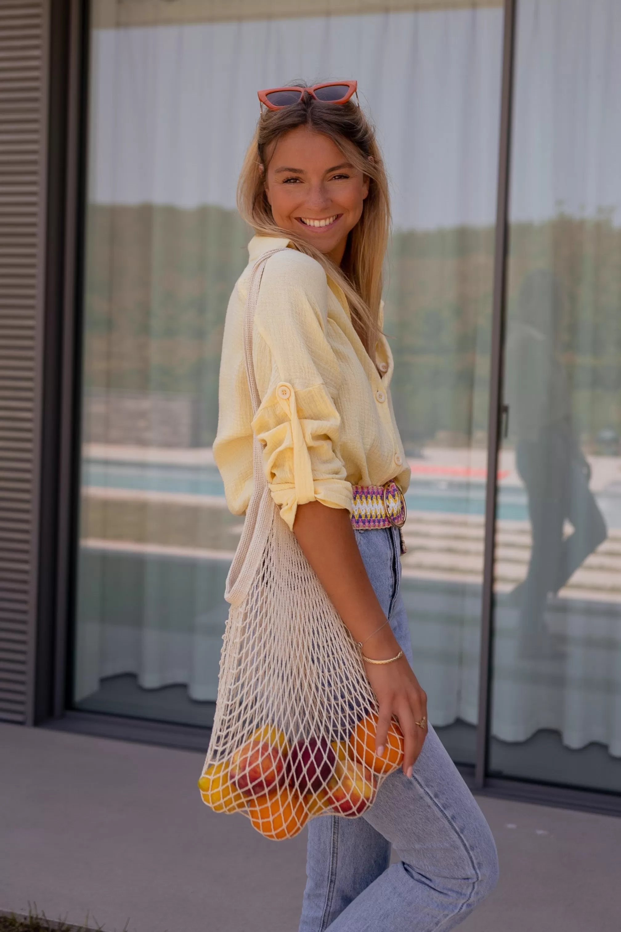 Carmen Yellow Shirt In CONTON GAUZE | Shirt In Cotton | Ready To-Porter Online | -Easy Clothes Discount