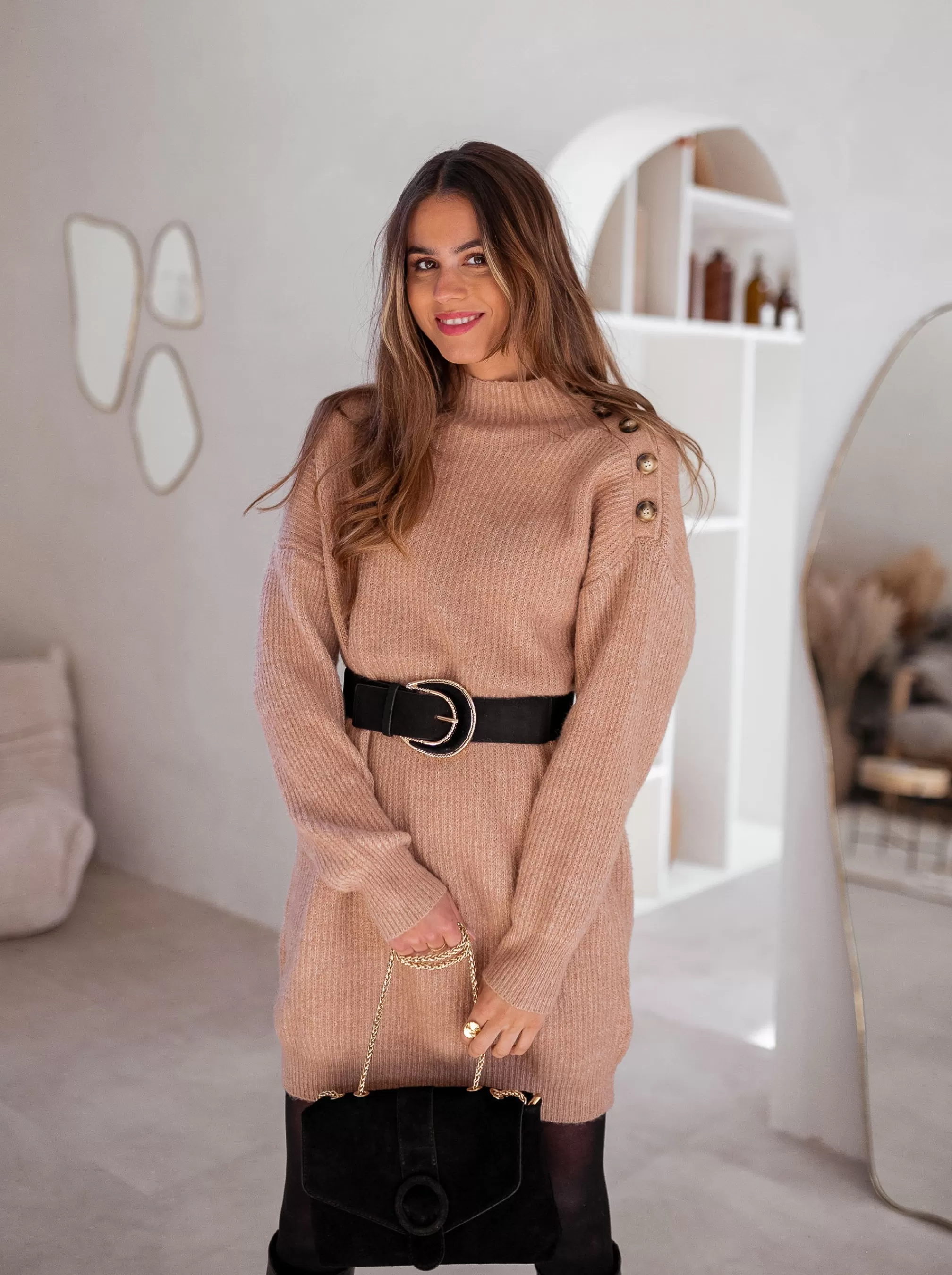 Ceinture Giba Noire | Ceinture Noire En Daim | Prêt-à-porter En Ligne | -Easy Clothes Cheap