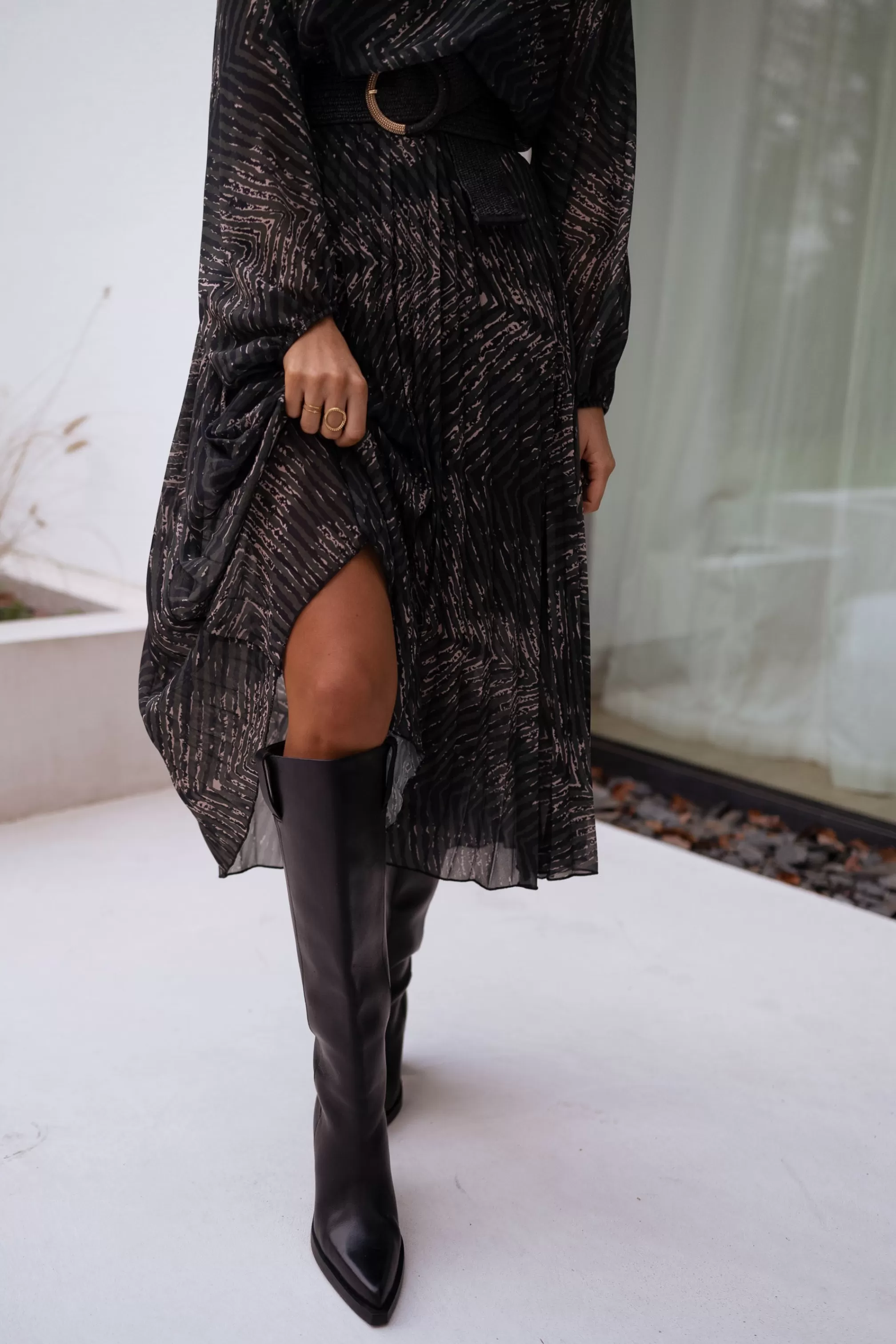 connie_dress__khaki_patterned_106129-7.webp Connie Dress - -Easy Clothes New