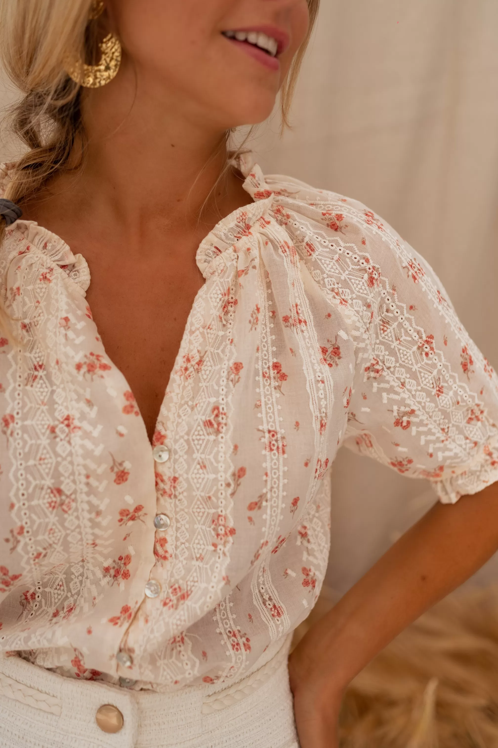 Crue Carine Blouse - -Easy Clothes Best