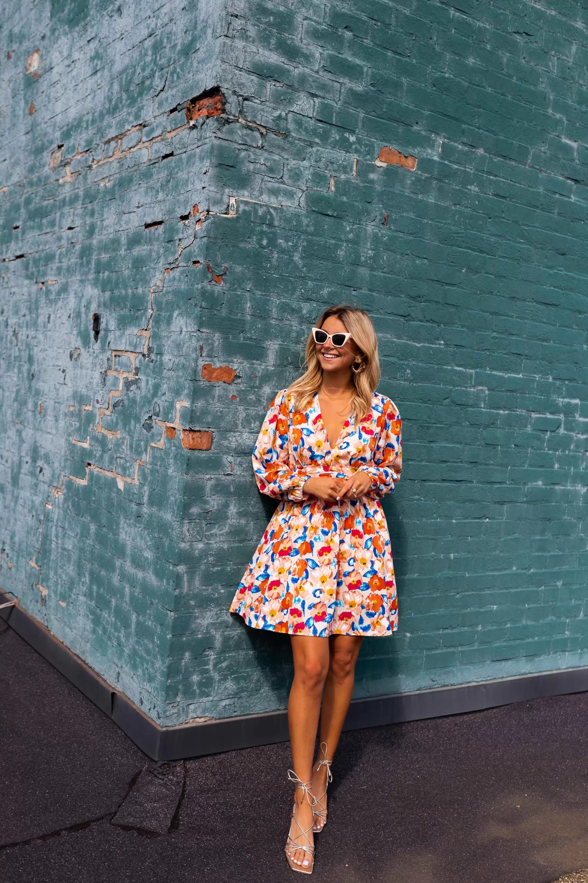 Dress AMYA Flower | Dress V-neck Floral | Ready To-Porter Online | -Easy Clothes Shop