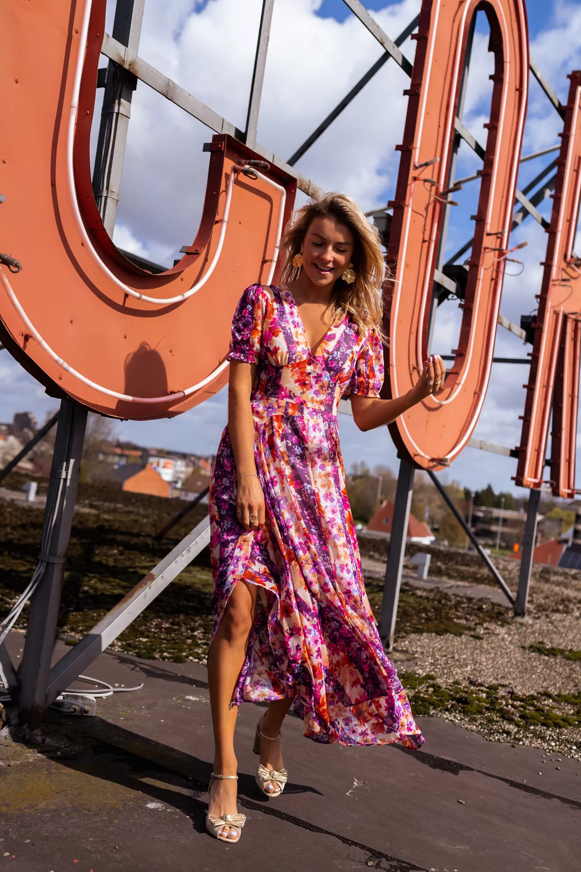 Dress Flower Lose | Dress Floral Split | Ready To-Porter Online | -Easy Clothes Outlet