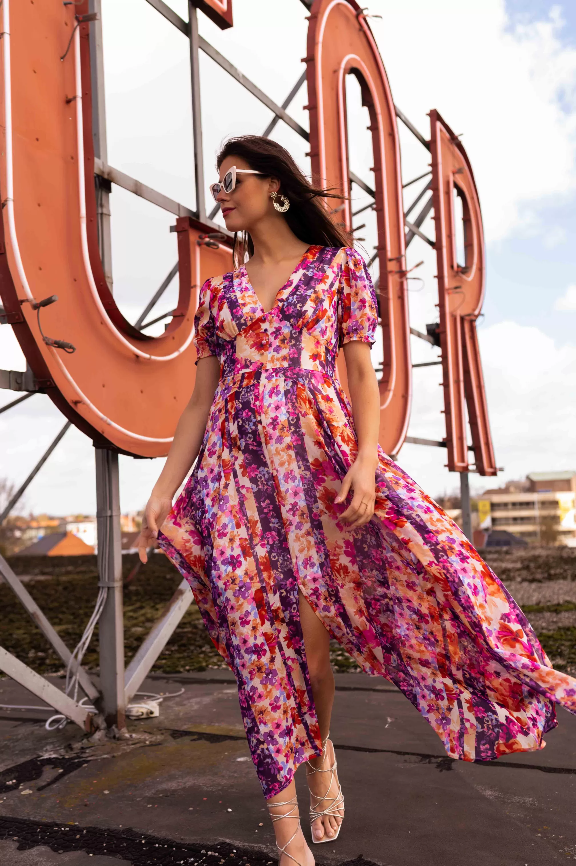 Dress Flower Lose | Dress Floral Split | Ready To-Porter Online | -Easy Clothes Outlet