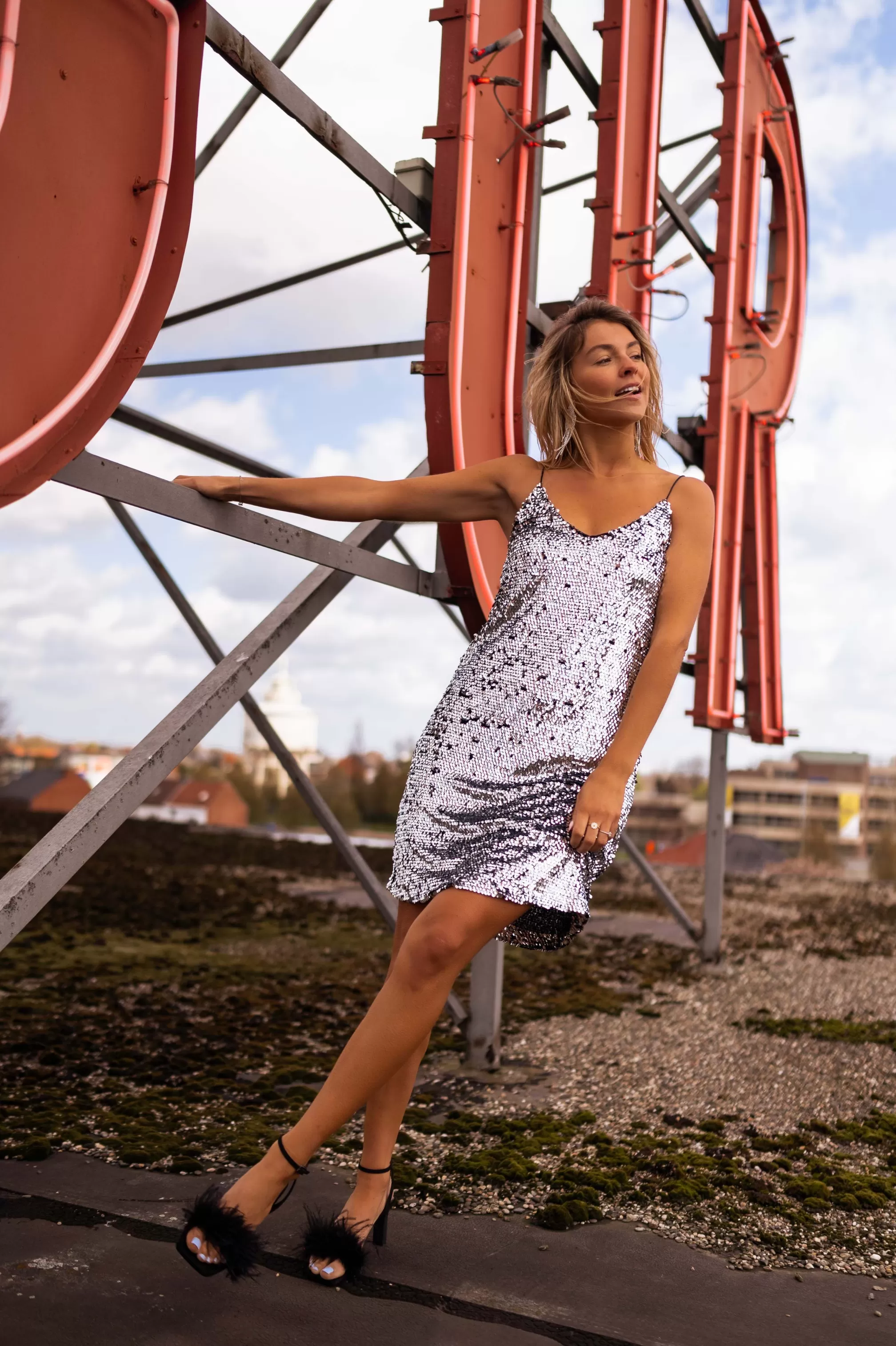 Dress Sparkle At Silver Sequins | Dress In Sequins | Ready To-Porter Online | -Easy Clothes Best Sale