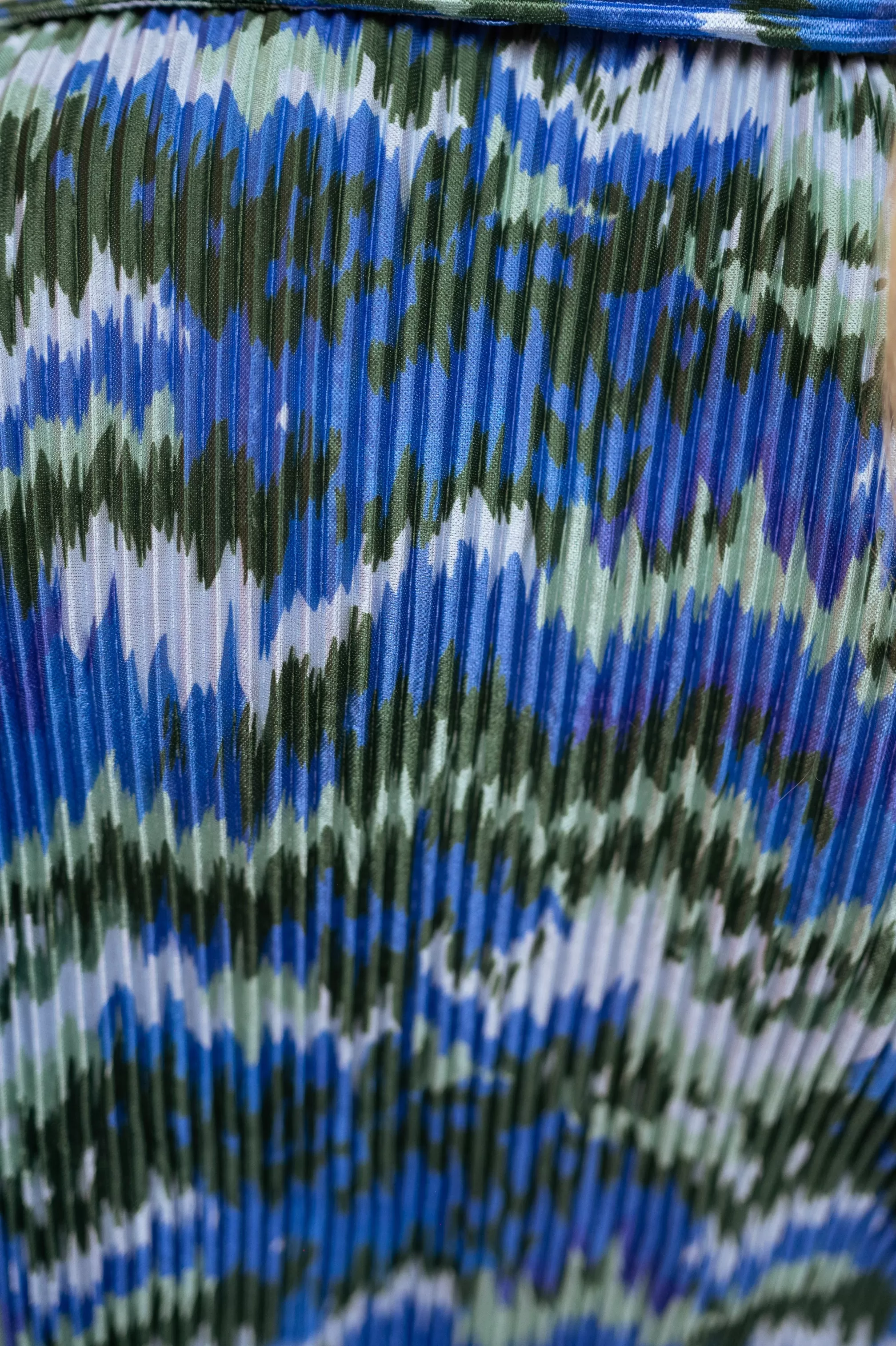 Gleda Green And Blue Blouse | Pleated Blouse Patterned | Ready To-Porter Online | -Easy Clothes Outlet