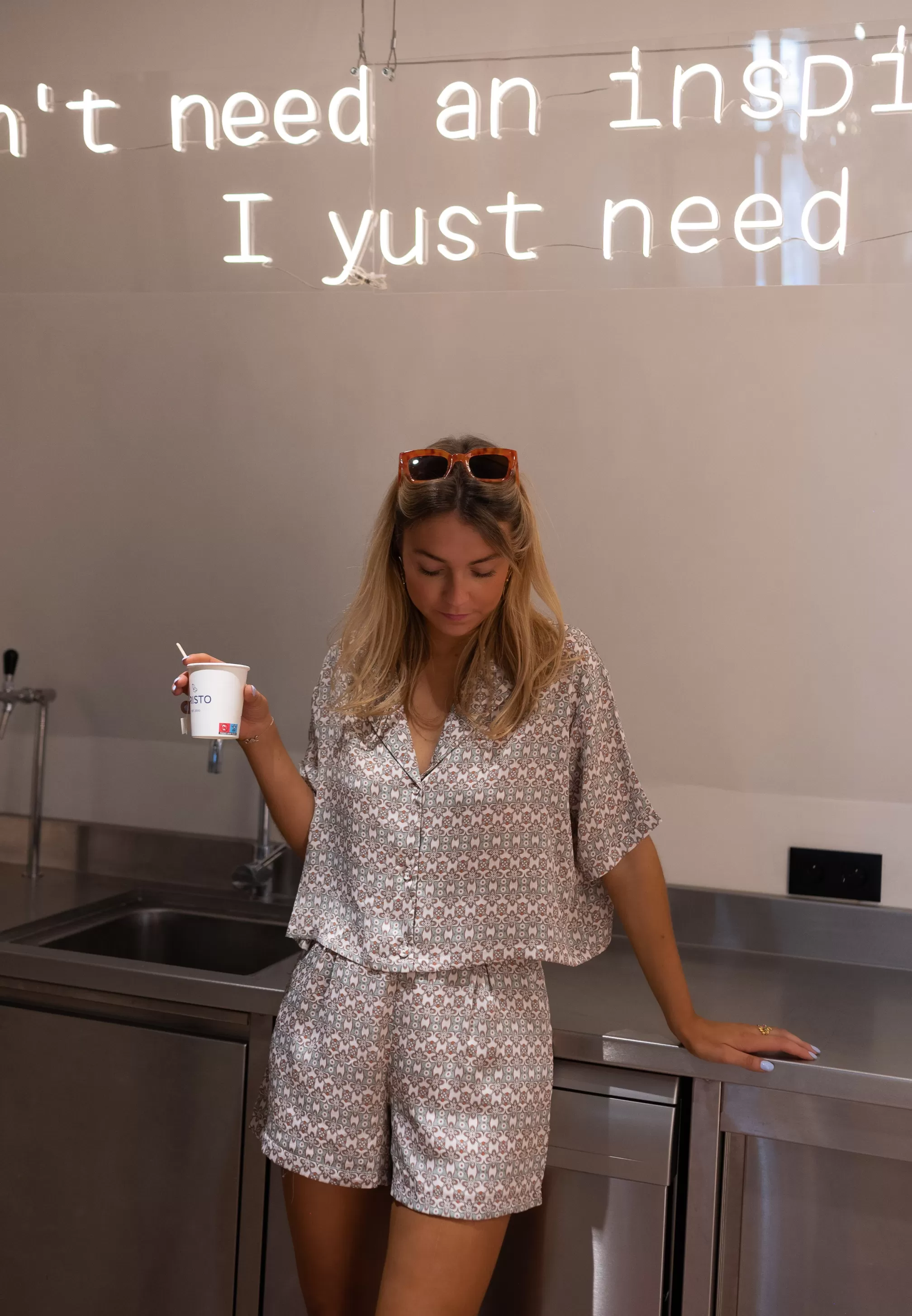 Green Tia Shirt Patterned | Oversized Crop Shirt | Ready To-Porter Online | -Easy Clothes Flash Sale