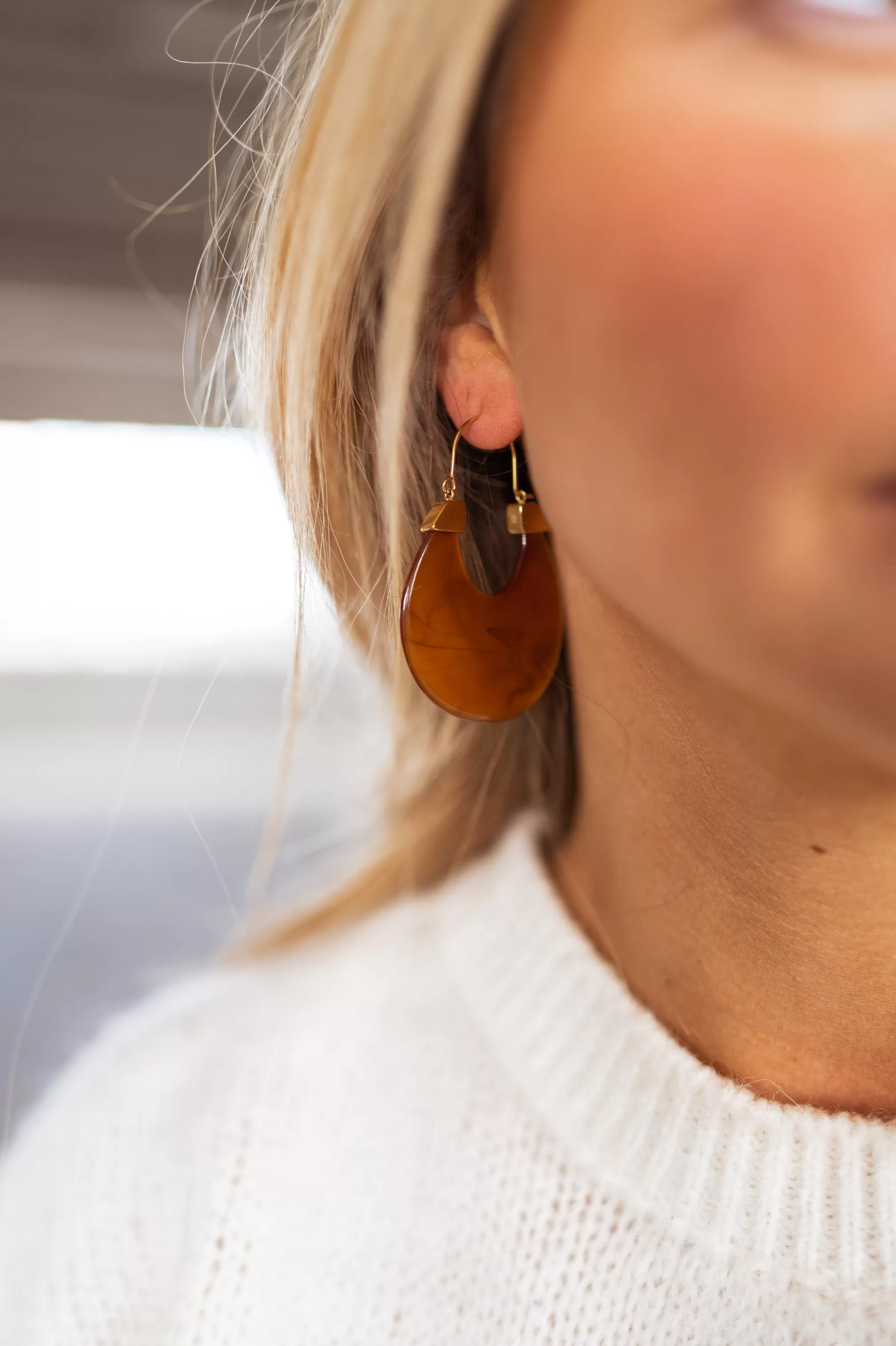 GUFA Earrings Golden And Brunettes | Original Earrings | Ready To-Porter Online | -Easy Clothes Sale