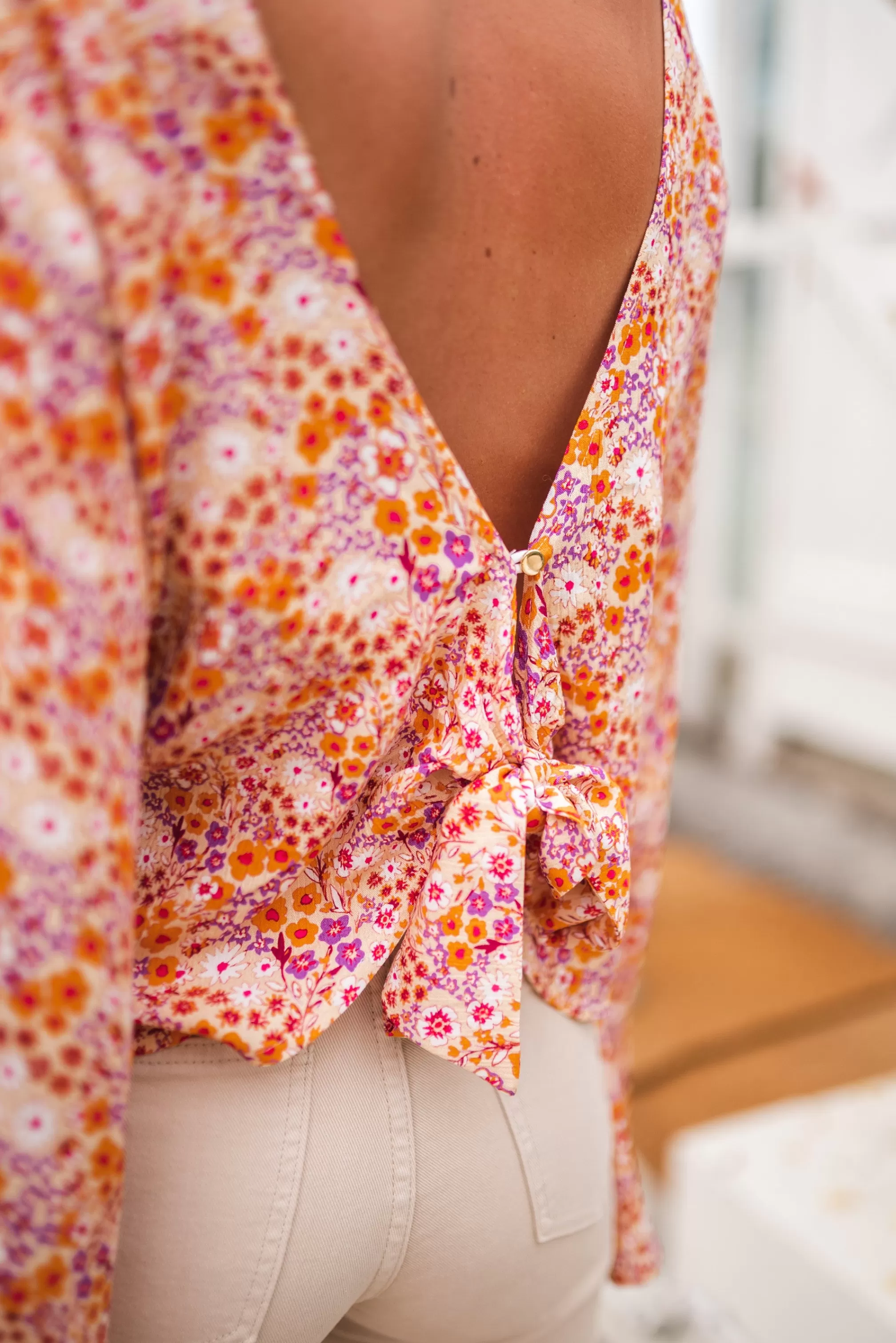 hopi_creation_blouse__orange_patterned_75456-2.webp Hopi CREATION Blouse - -Easy Clothes Online