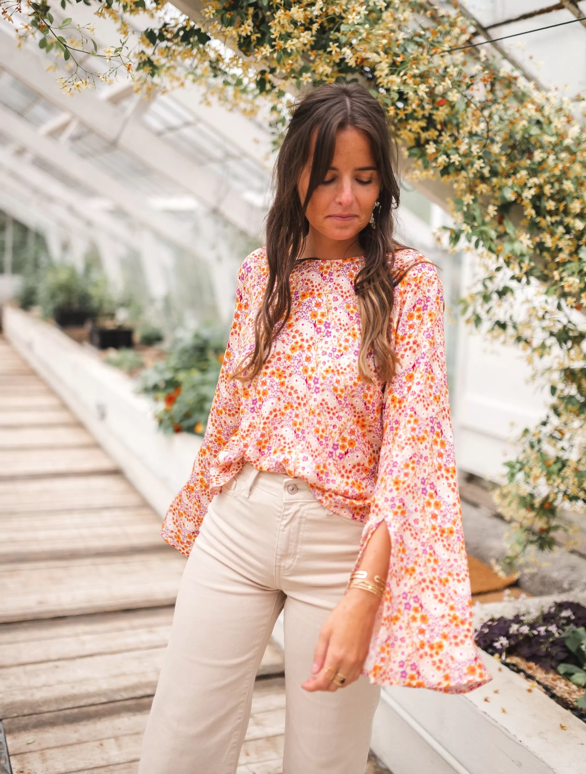 hopi_creation_blouse__orange_patterned_75465-2.webp Hopi CREATION Blouse - -Easy Clothes Online