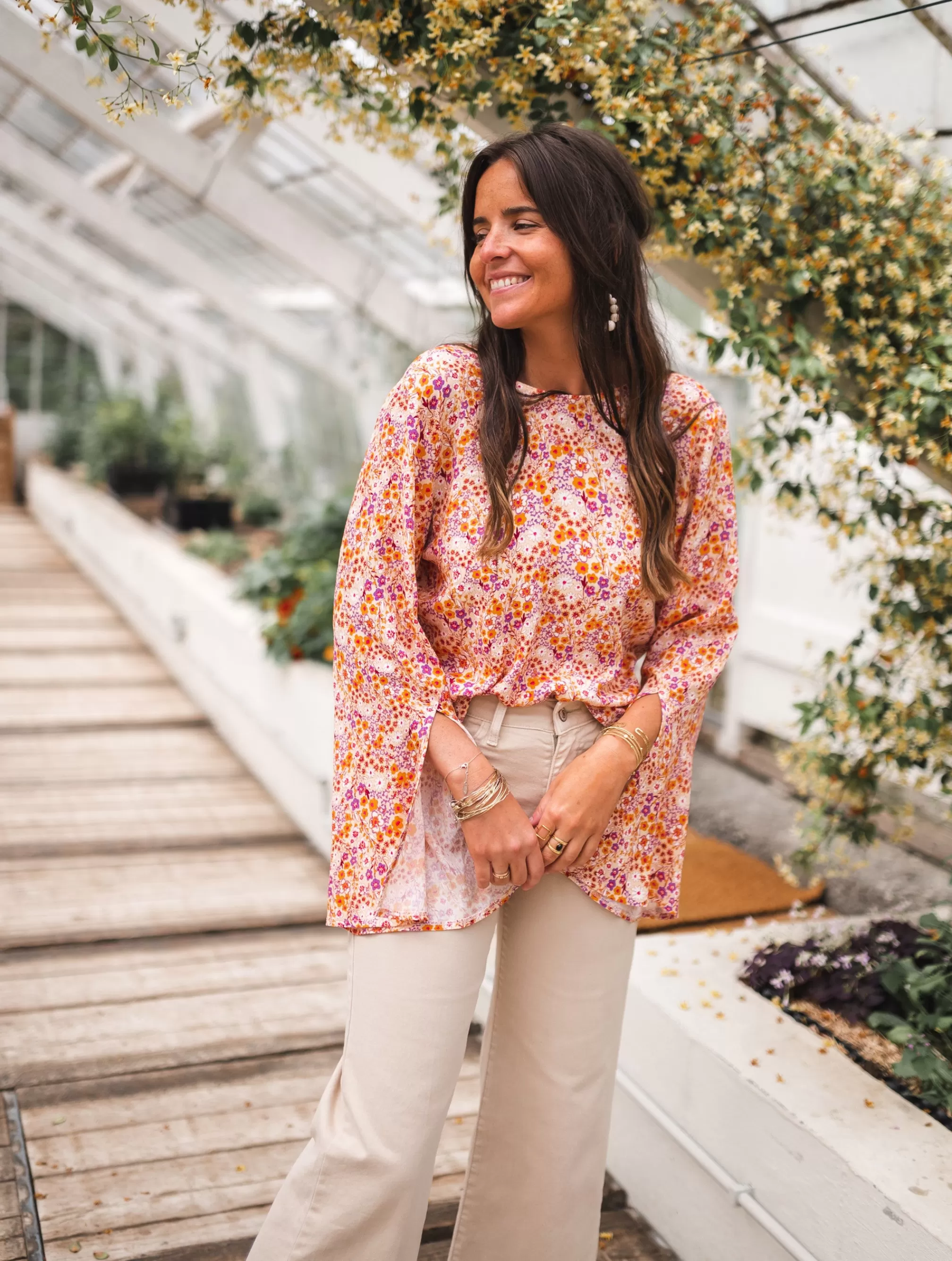 hopi_creation_blouse__orange_patterned_75468-3.webp Hopi CREATION Blouse - -Easy Clothes Online