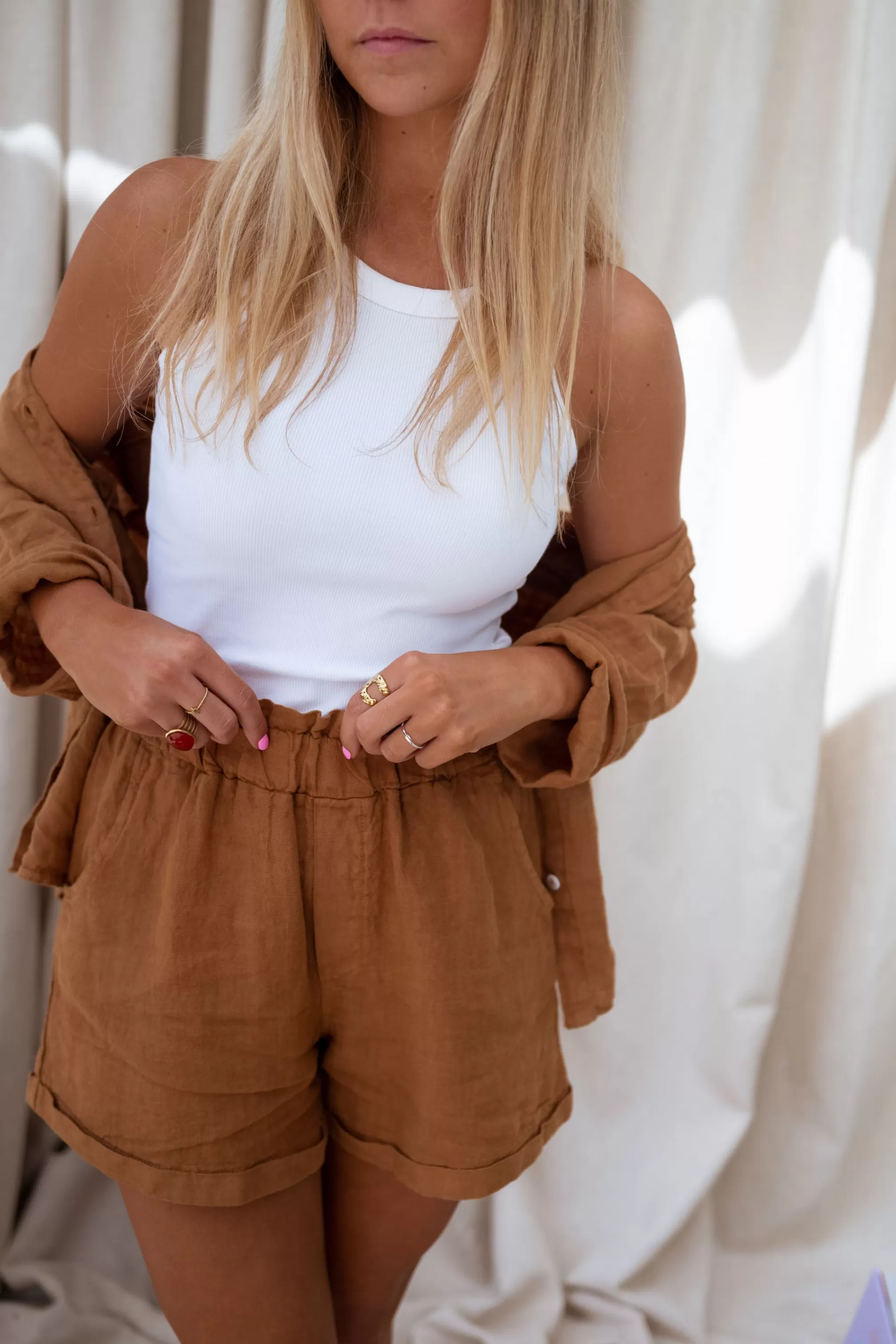 Irini Linen Shorts - -Easy Clothes Fashion