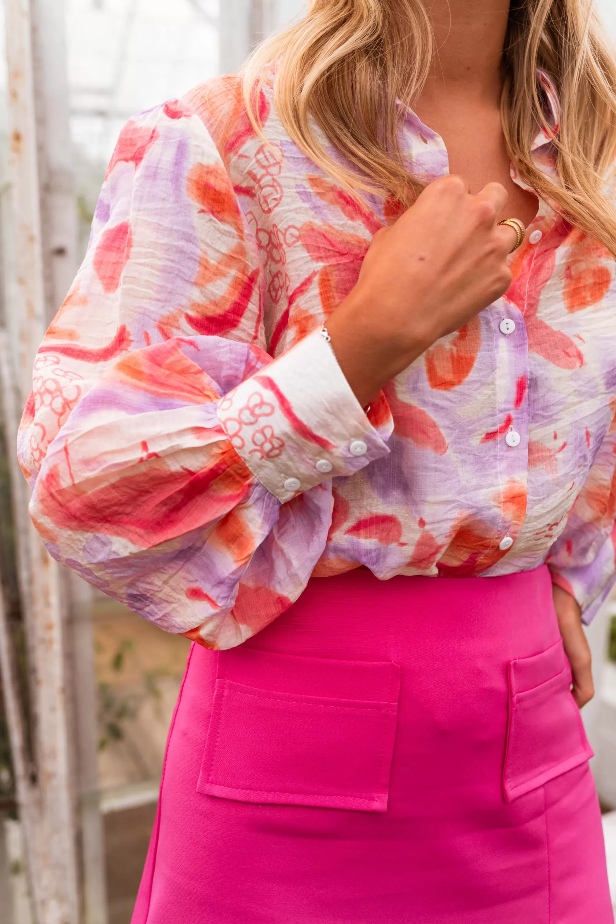 jayde_shirt__pink_amp_orange_105778-6.webp Jayde Shirt - -Easy Clothes Hot