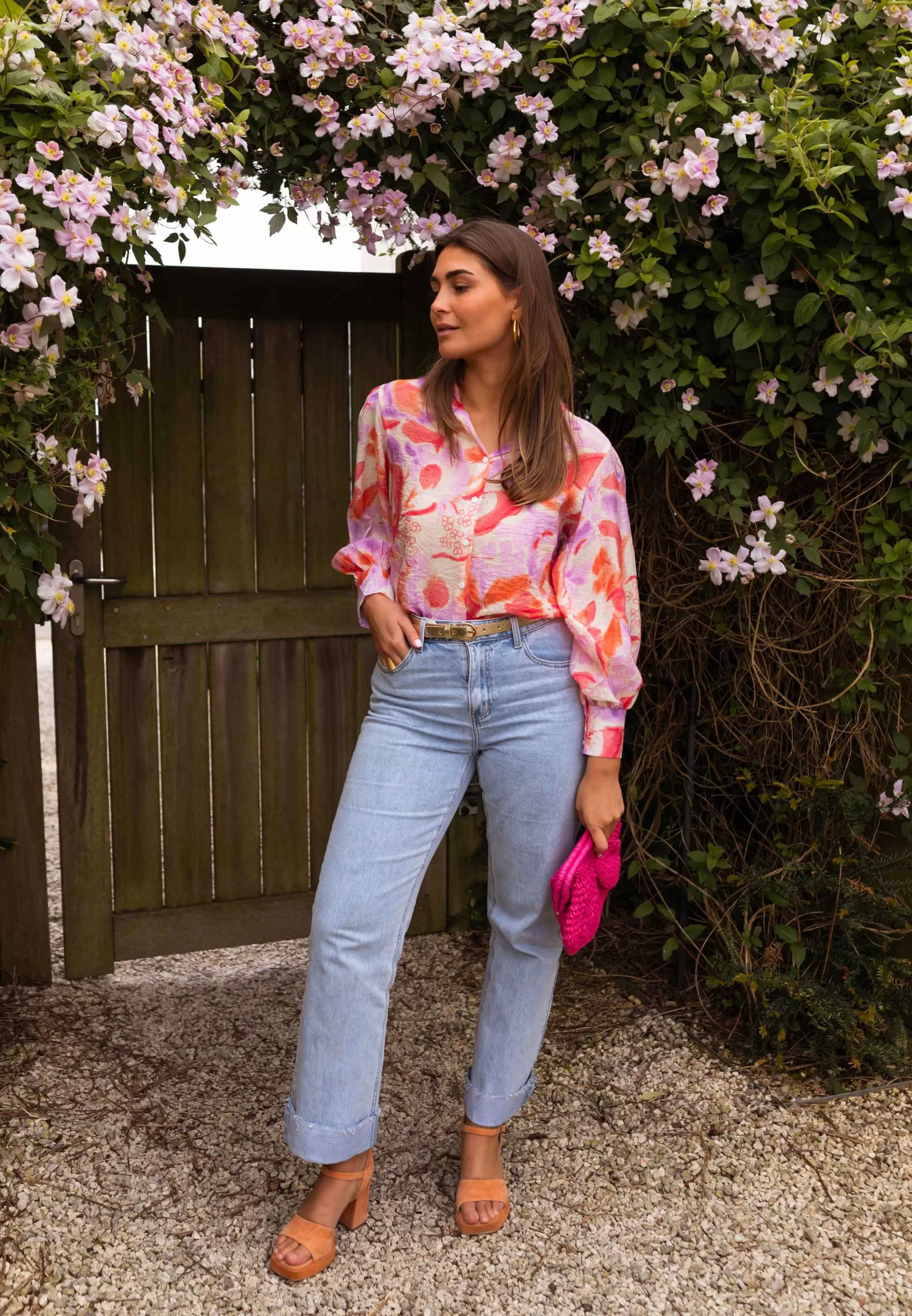 jayde_shirt__pink_amp_orange_105780-6.webp Jayde Shirt - -Easy Clothes Hot