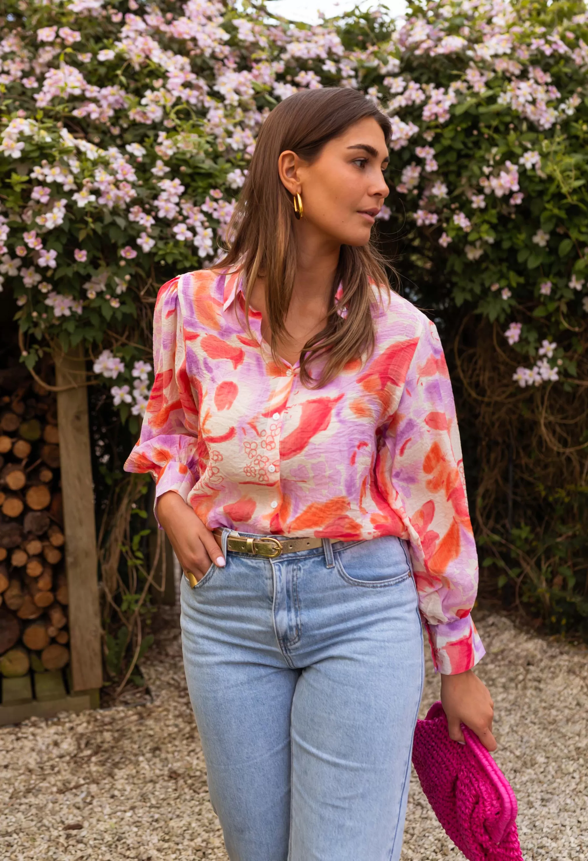 jayde_shirt__pink_amp_orange_105782-7.webp Jayde Shirt - -Easy Clothes Hot