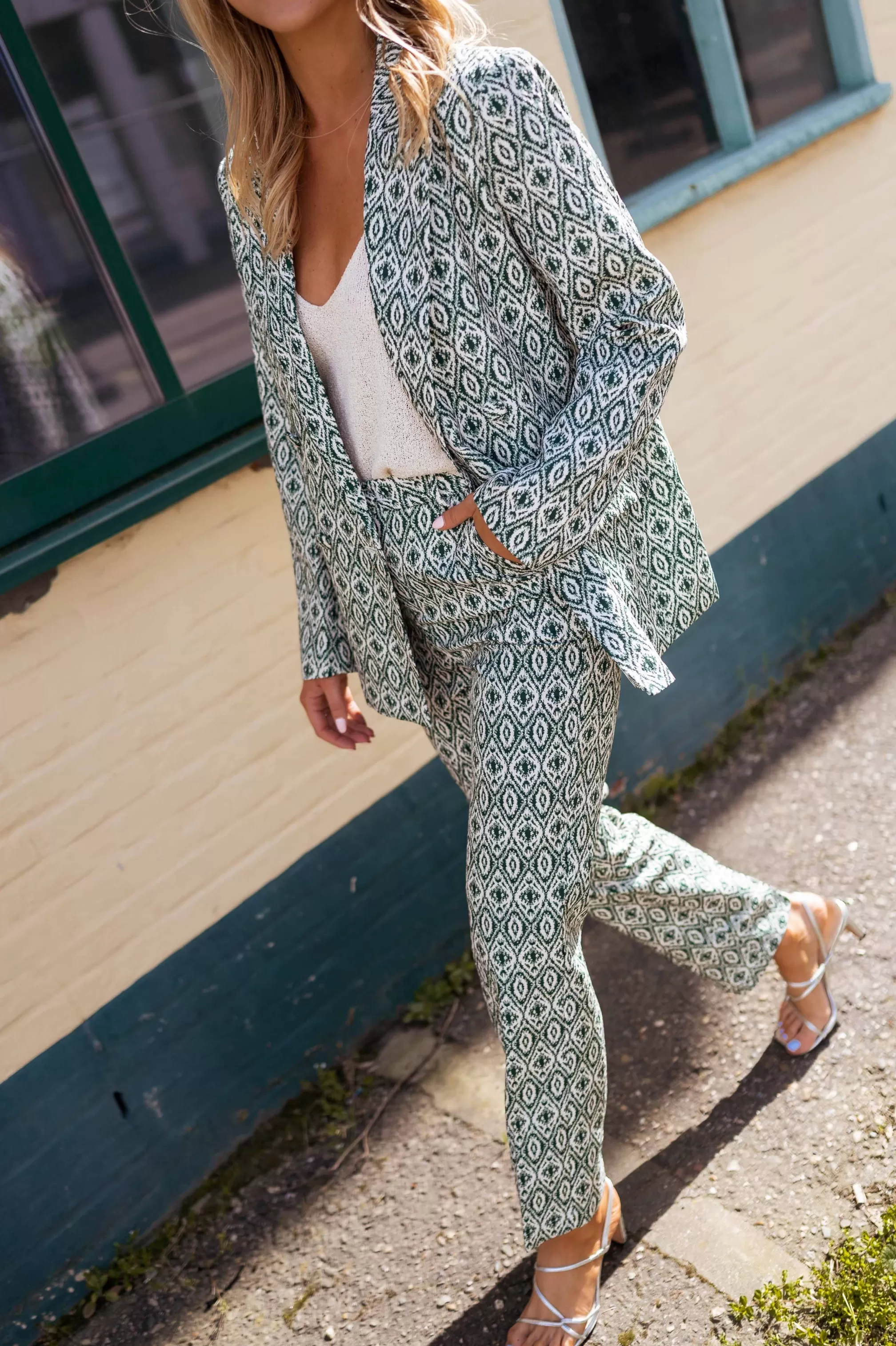 Pants Green Sanah Patterned | Pants Colorful Law | Ready To-Porter Online | -Easy Clothes Cheap