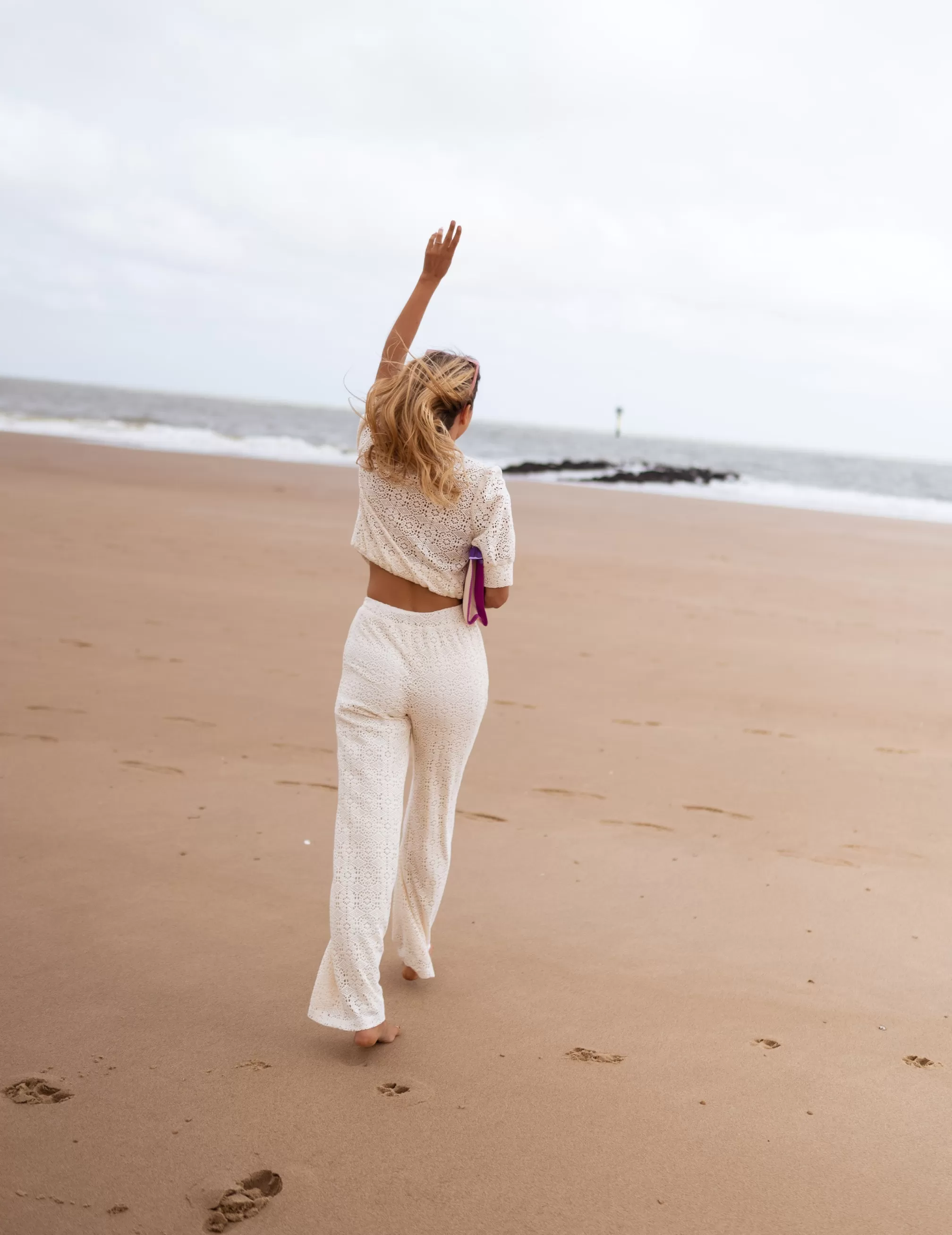 Pants Louis Ecru In Embroidery | Pants Lace Effect Embroidered | Ready To-Porter Online | -Easy Clothes Fashion