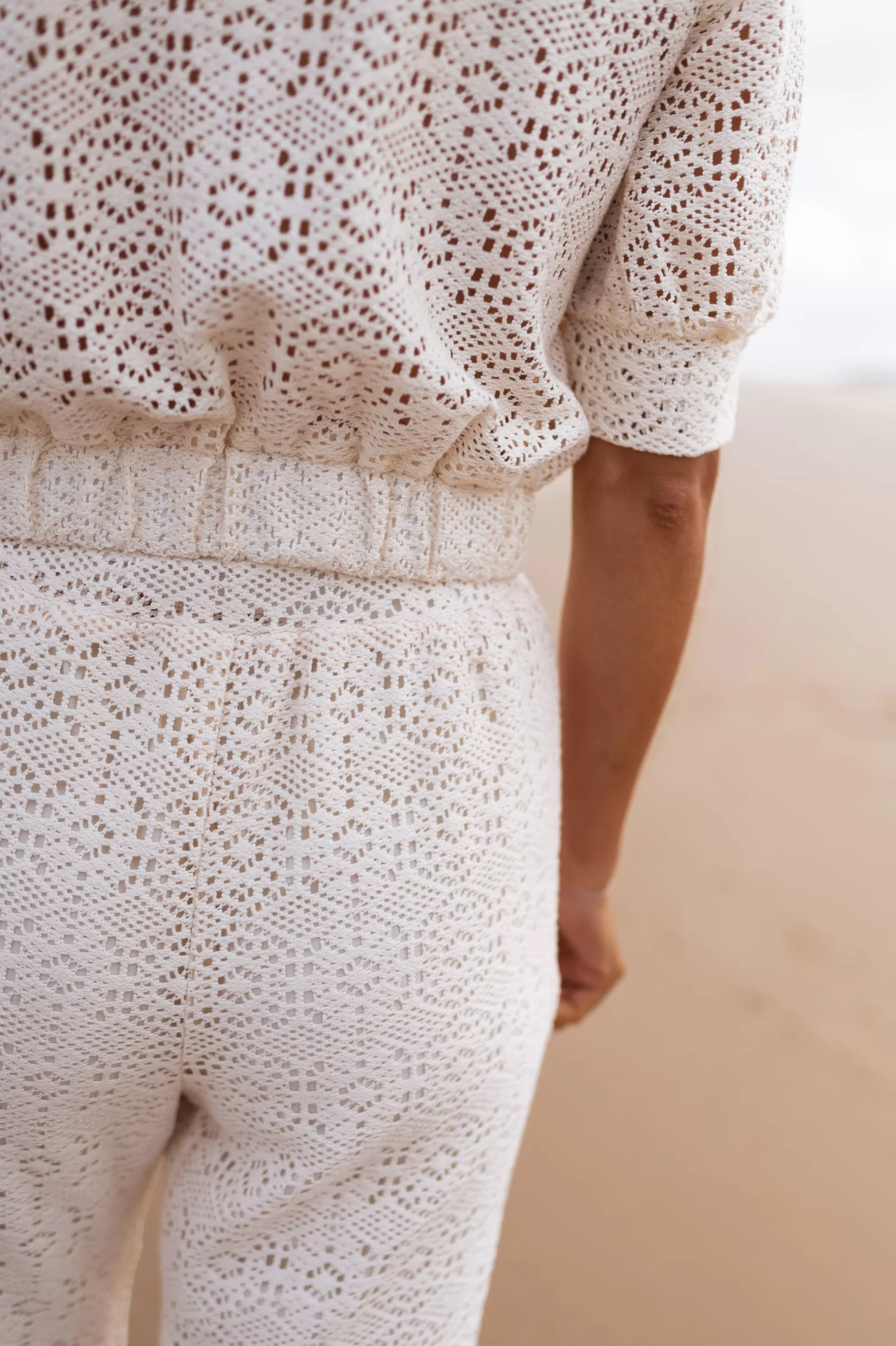 Pants Louis Ecru In Embroidery | Pants Lace Effect Embroidered | Ready To-Porter Online | -Easy Clothes Fashion