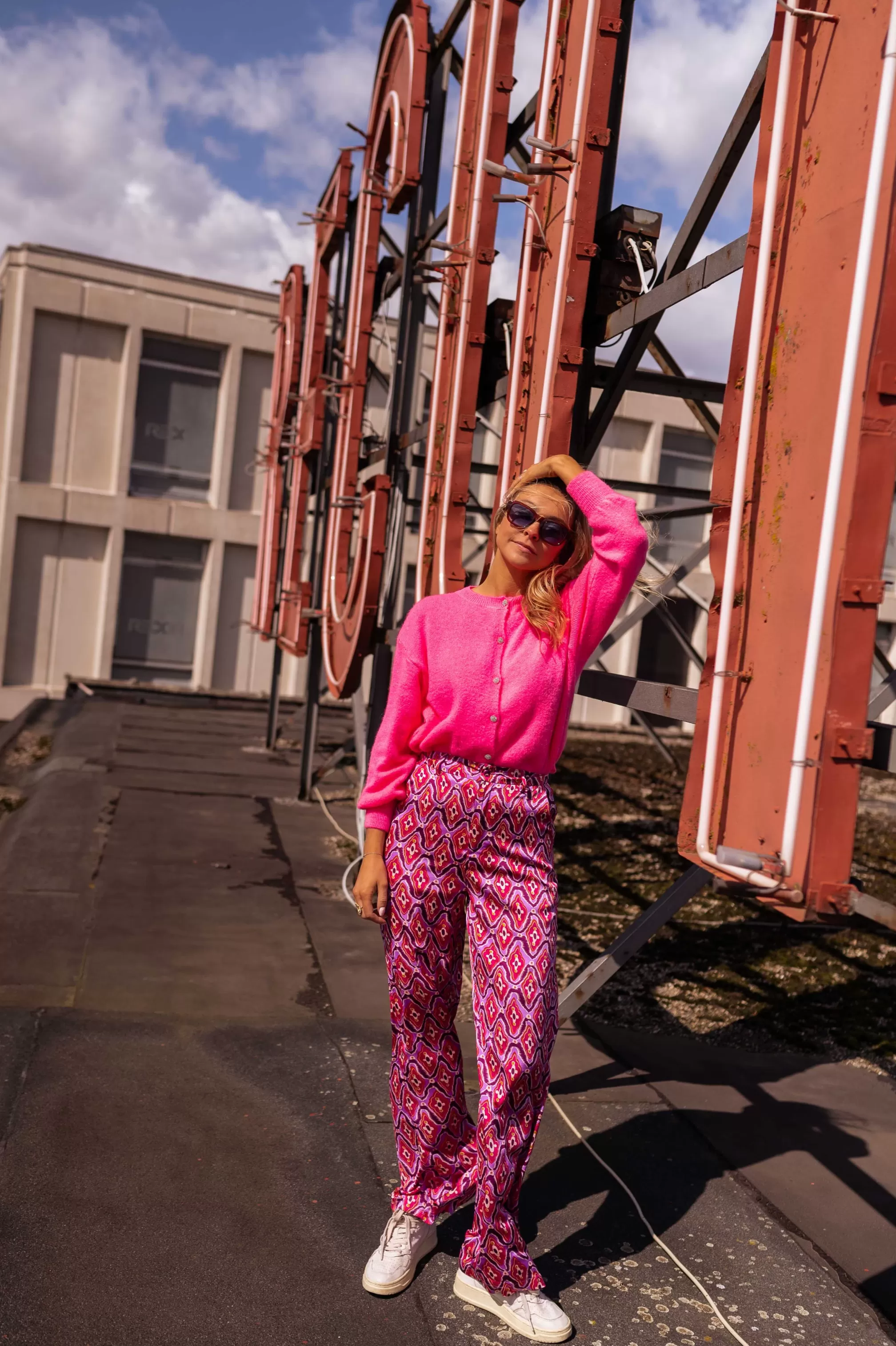 Pants Lupa Pink Patterned | Pants Large Fluid | Ready To-Porter Online | -Easy Clothes New