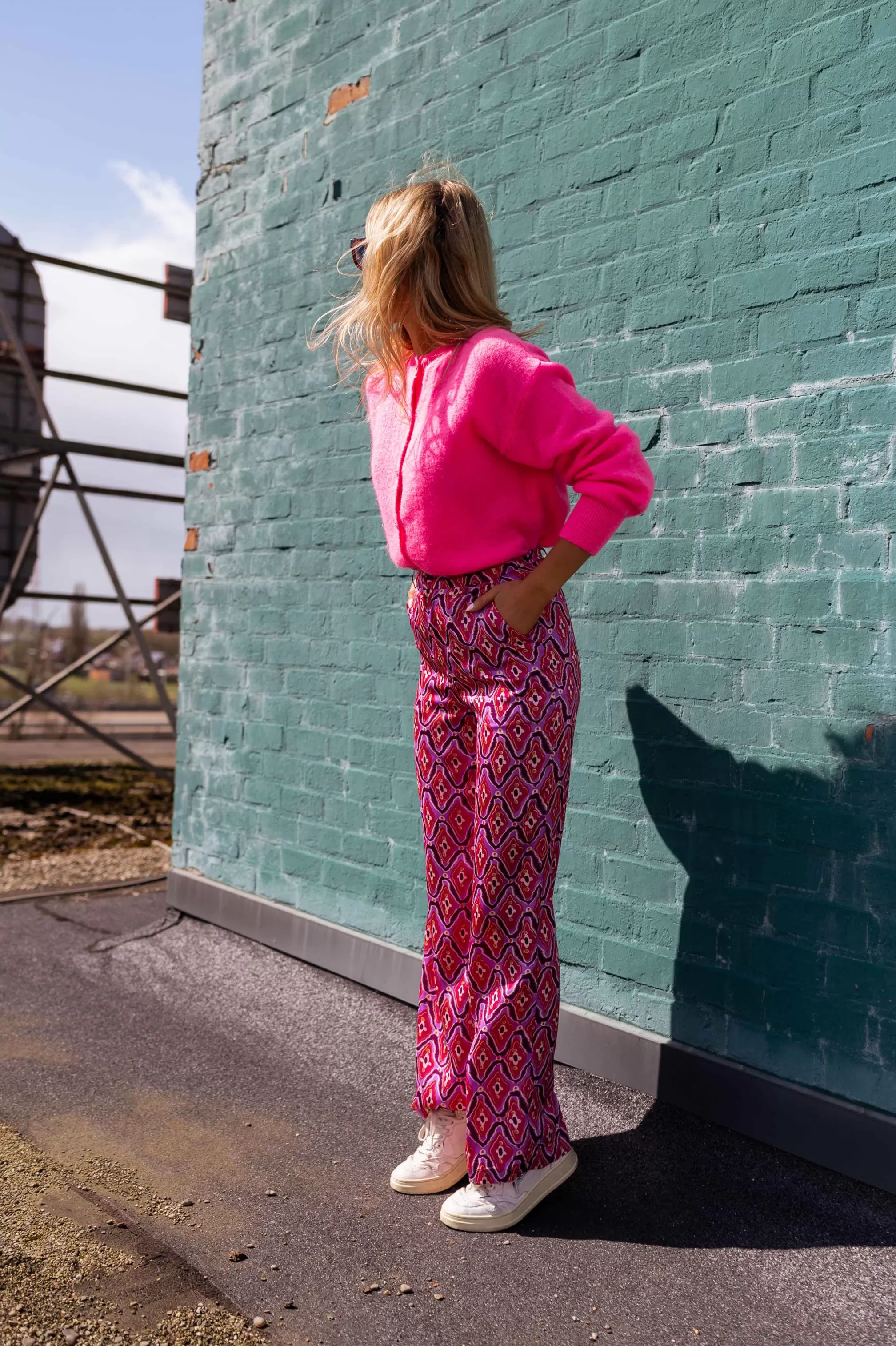 Pants Lupa Pink Patterned | Pants Large Fluid | Ready To-Porter Online | -Easy Clothes New