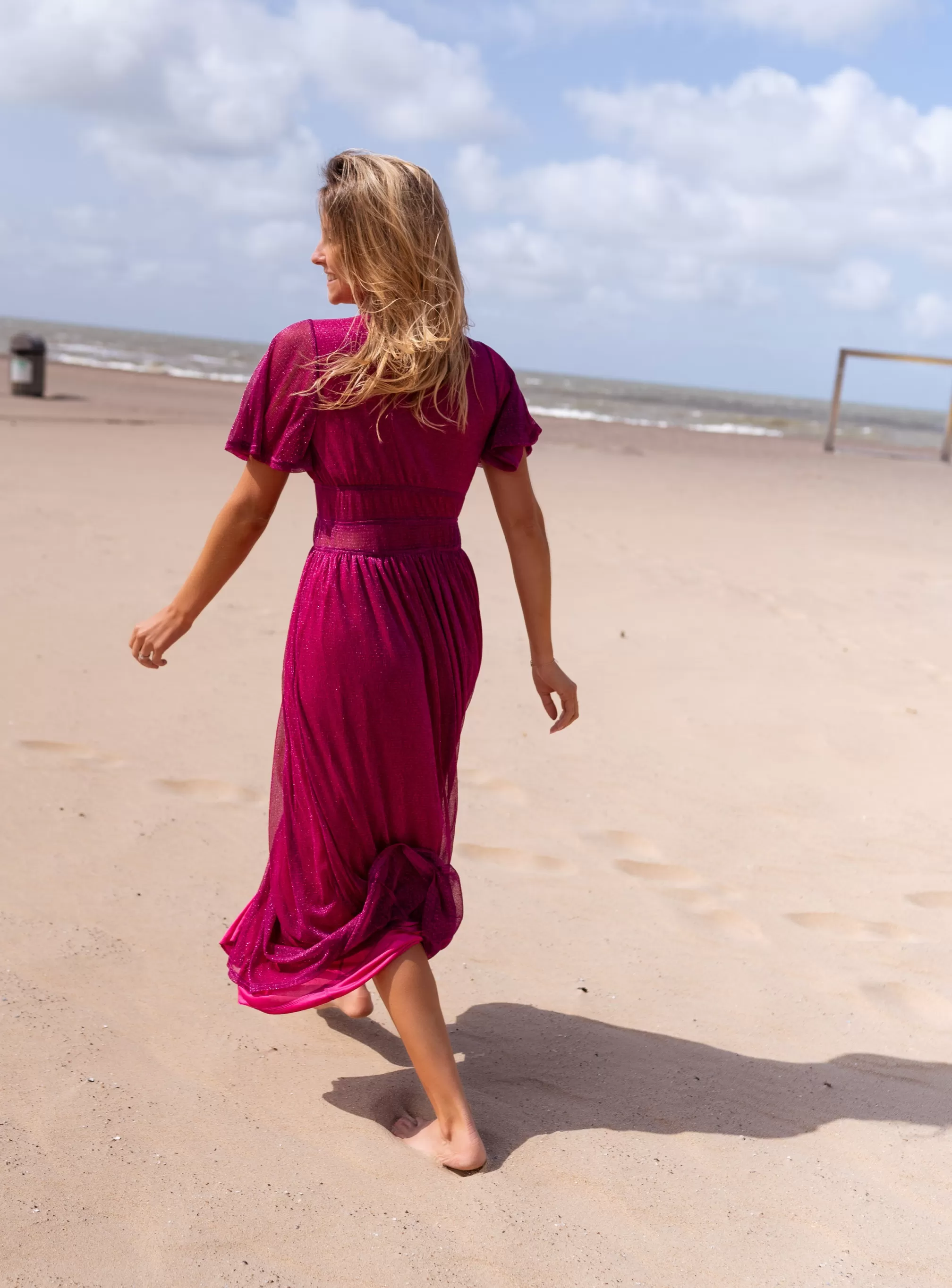 Robe Coline Rose Fuchsia - CREATION | Robe Longue Pailletée | Prêt-à-porter En Ligne | -Easy Clothes Best Sale