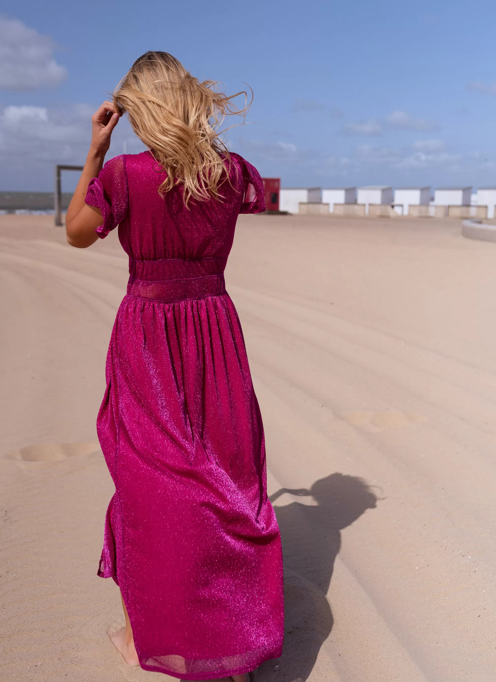 Robe Coline Rose Fuchsia - CREATION | Robe Longue Pailletée | Prêt-à-porter En Ligne | -Easy Clothes Best Sale