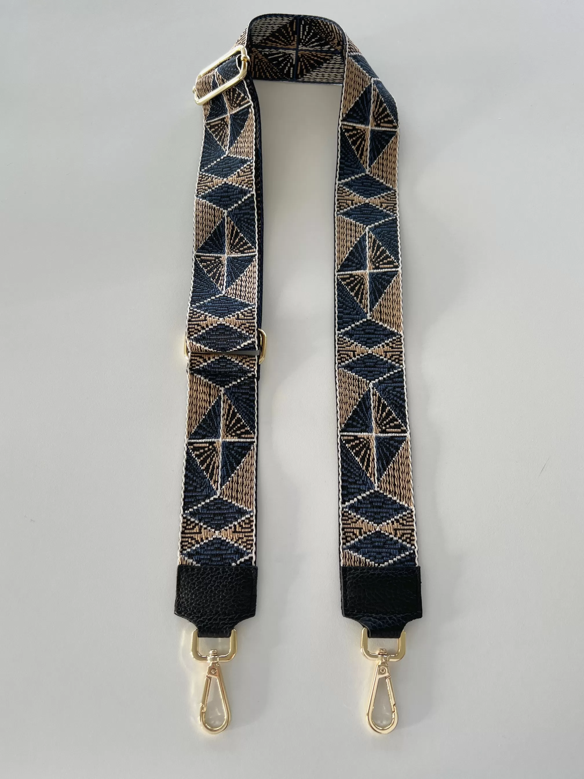 Sangle De Sac Odina Bleu, Beige Et Noir | Sangle Formes Géométriques | Prêt-à-porter En Ligne | -Easy Clothes Cheap