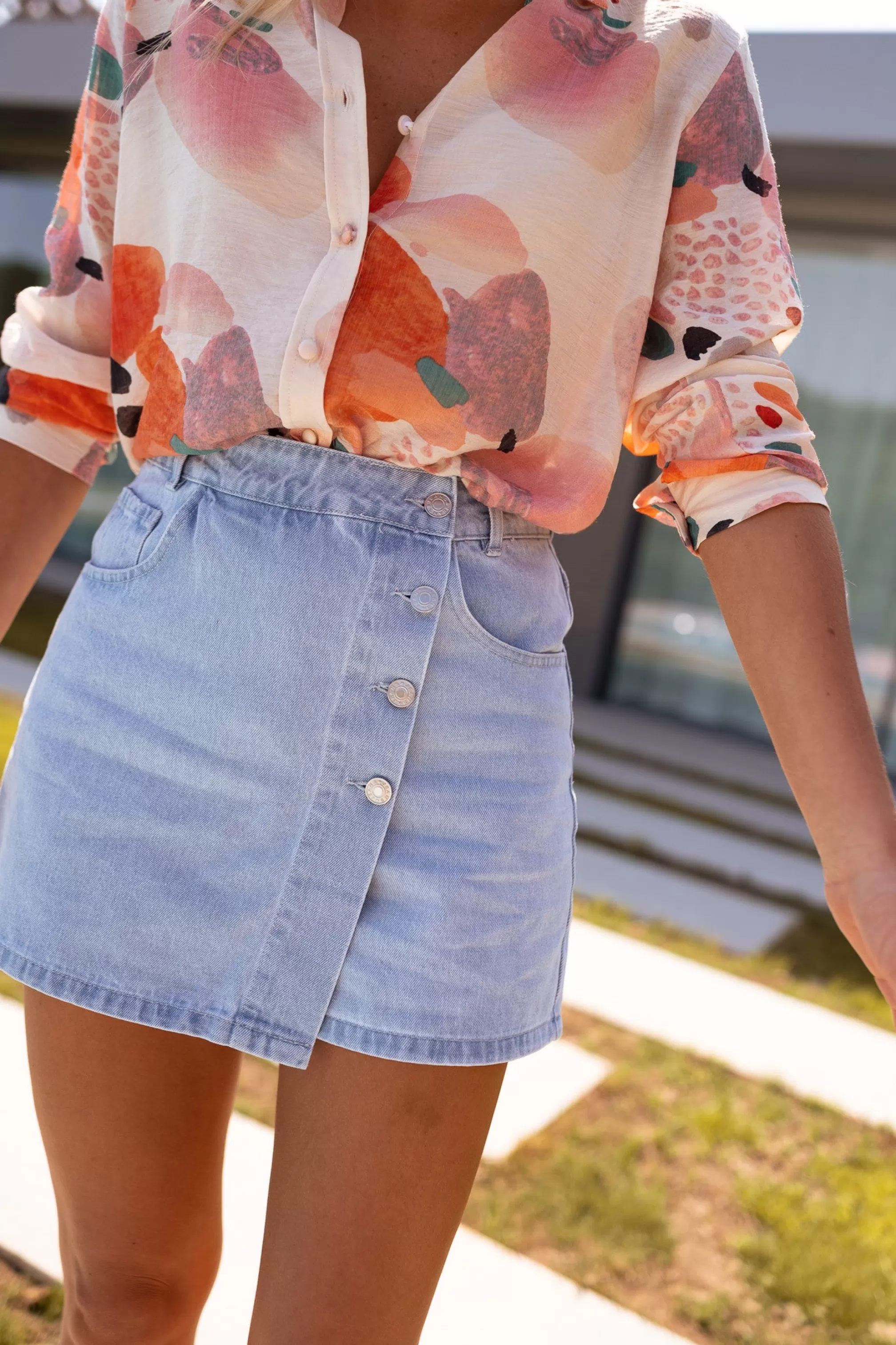 Skort Lilia Denim | Skort Hidden-Heart | Ready To-Porter Online | -Easy Clothes Best Sale