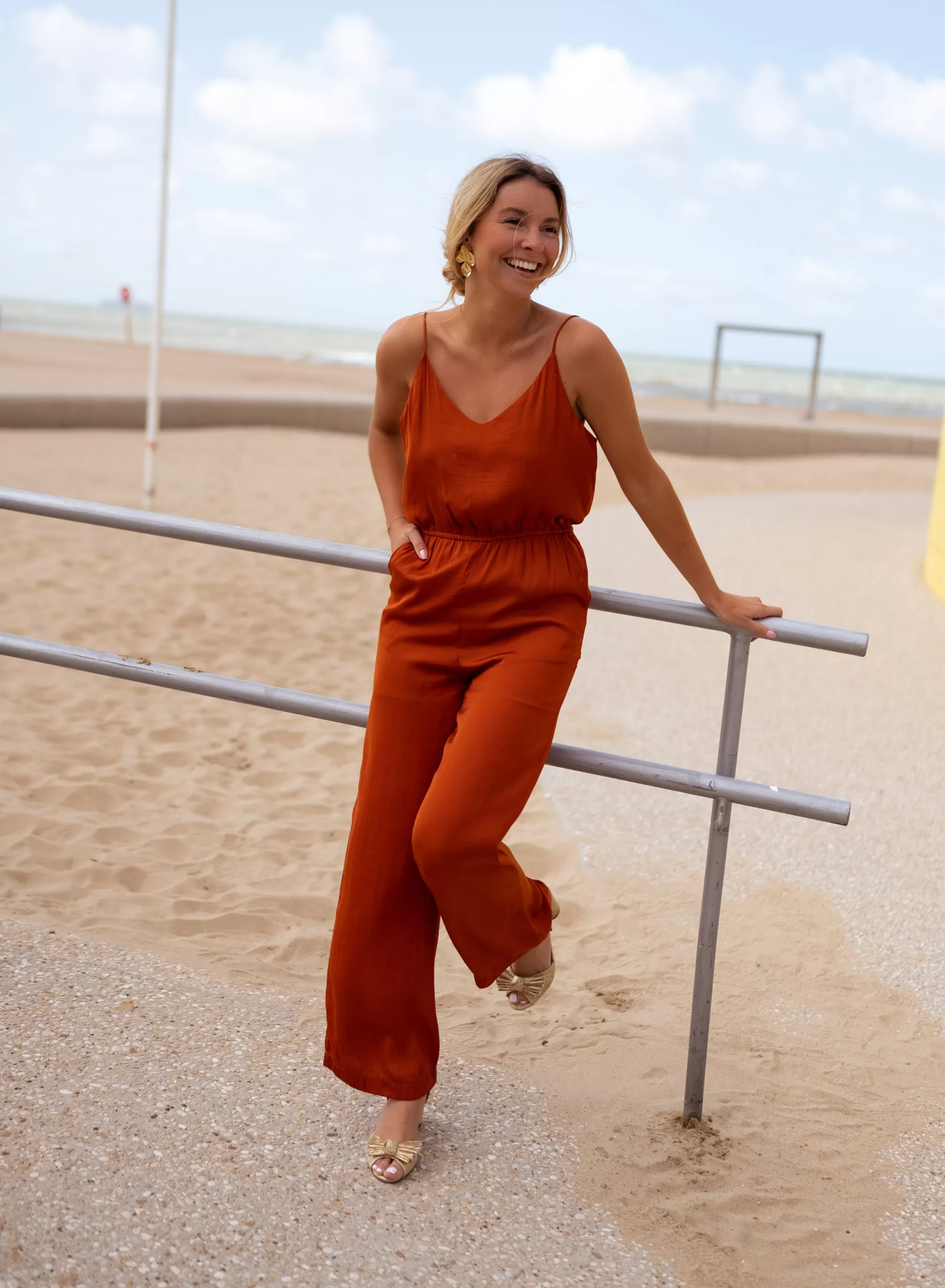 Suit Celesta Brick | Suit Has Spaghetti Straps | Ready To-Porter Online | -Easy Clothes New