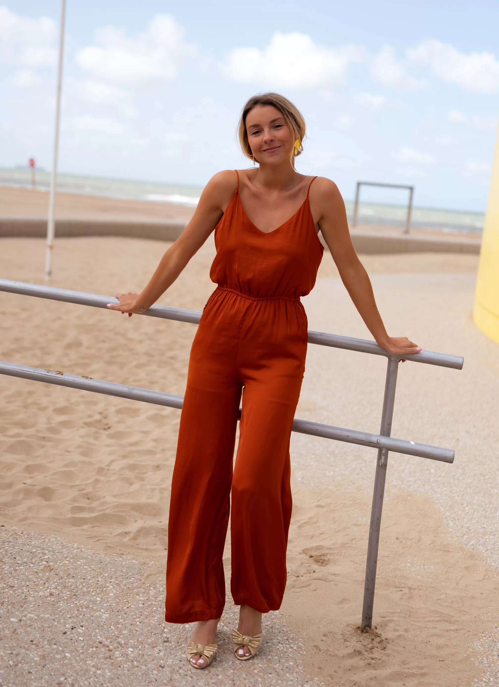 Suit Celesta Brick | Suit Has Spaghetti Straps | Ready To-Porter Online | -Easy Clothes New