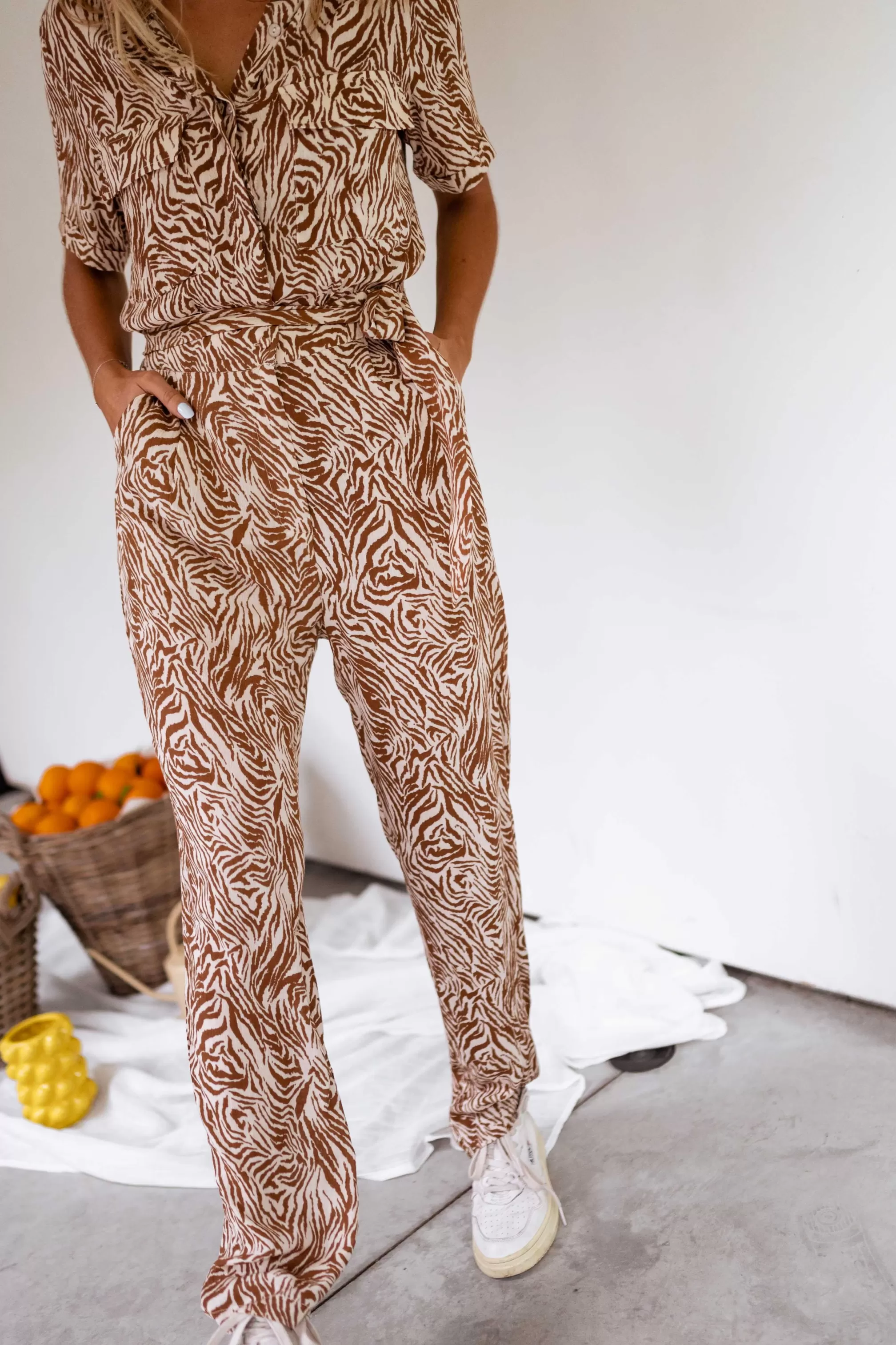 Suit Gabina Zebra Brunette And Beige | Suit Patterned | Ready To-Porter Online | -Easy Clothes Online