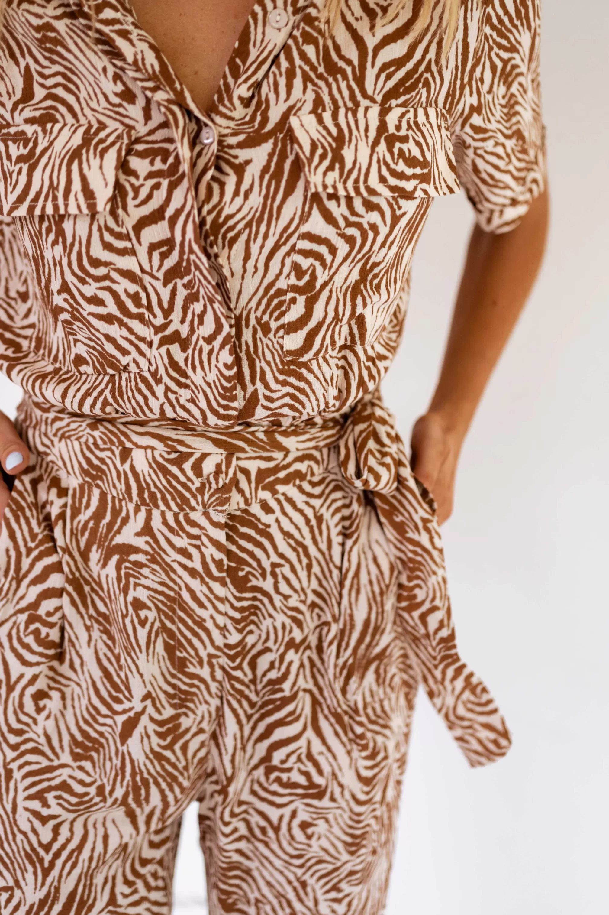 Suit Gabina Zebra Brunette And Beige | Suit Patterned | Ready To-Porter Online | -Easy Clothes Online