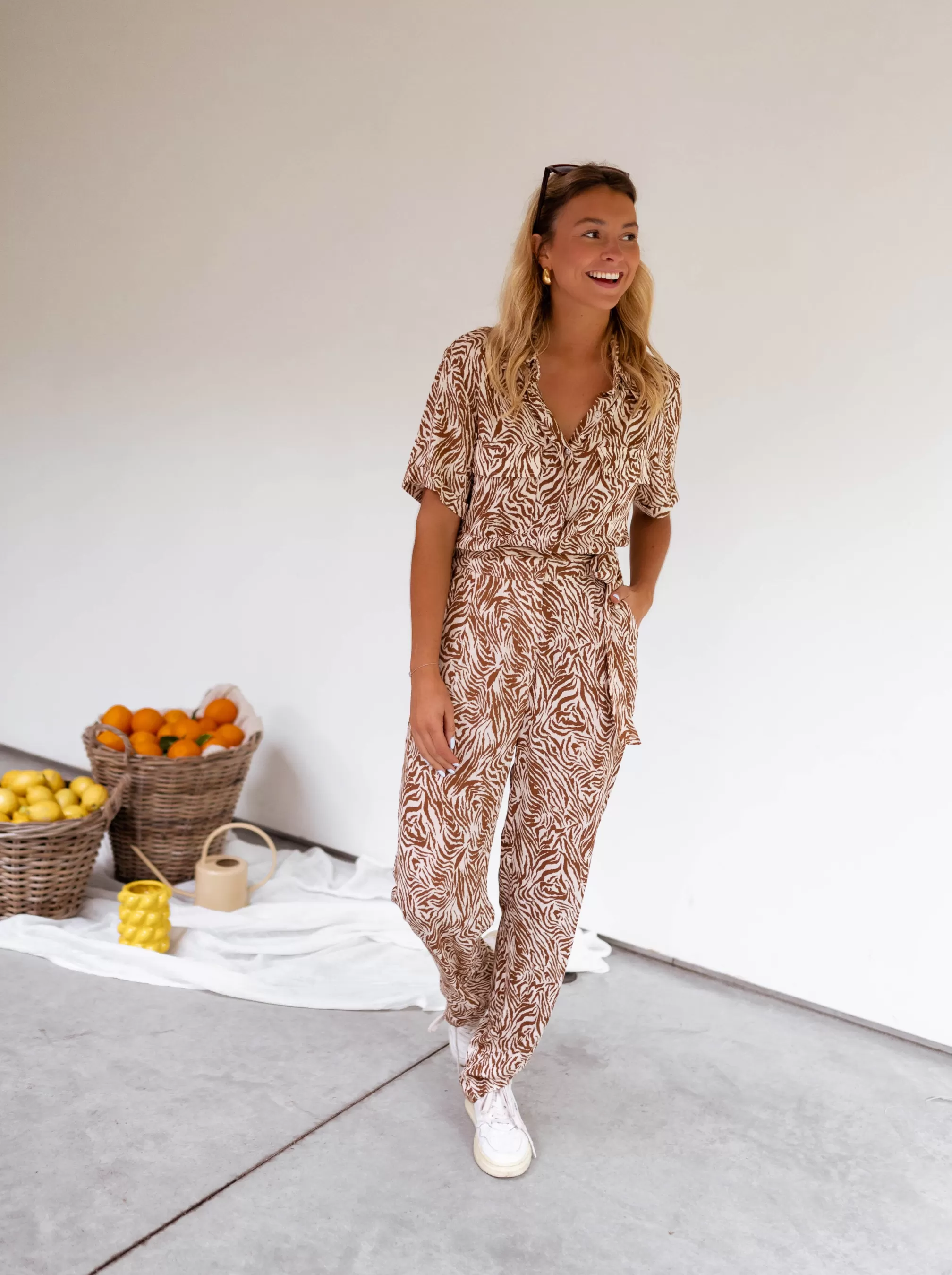 Suit Gabina Zebra Brunette And Beige | Suit Patterned | Ready To-Porter Online | -Easy Clothes Online