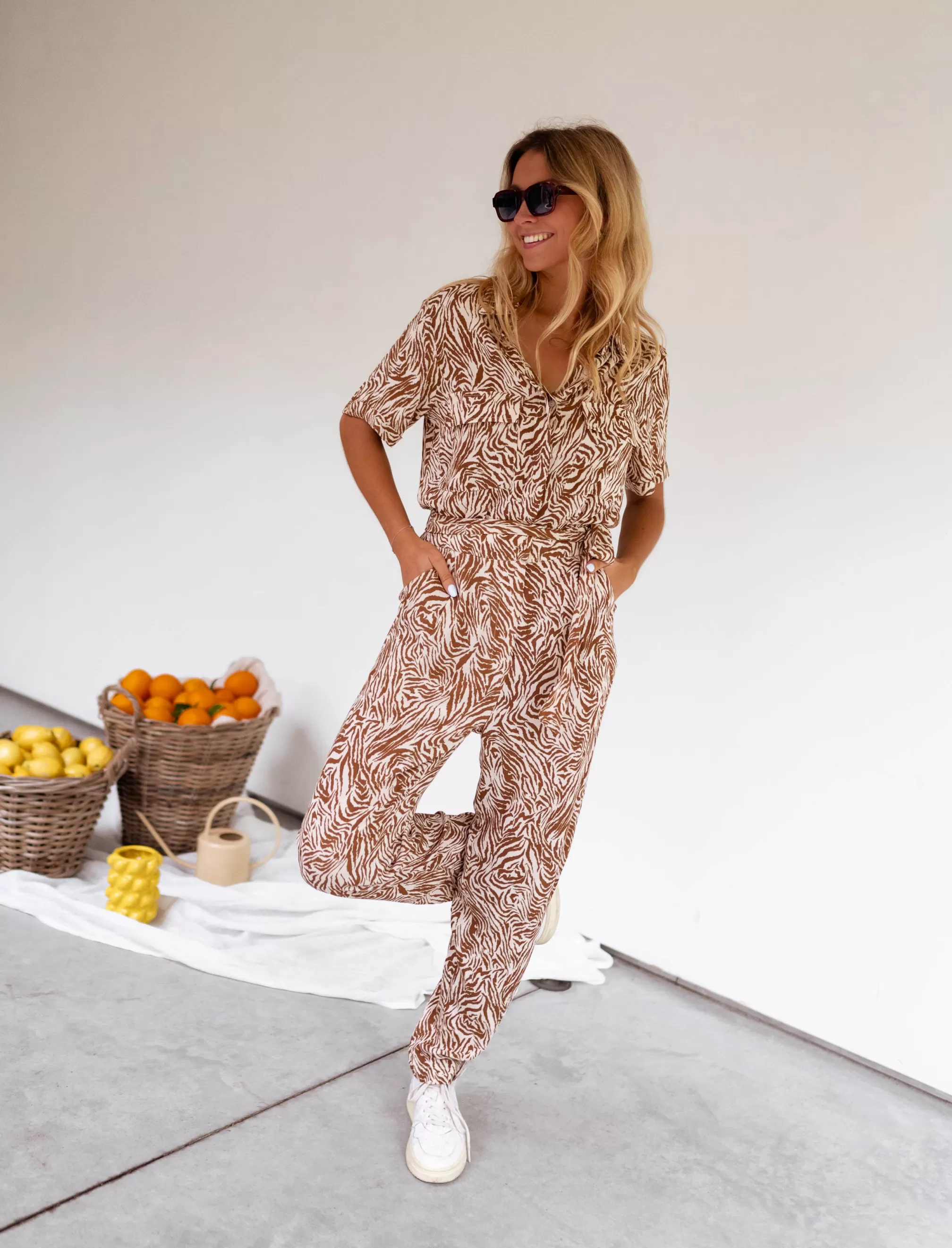 Suit Gabina Zebra Brunette And Beige | Suit Patterned | Ready To-Porter Online | -Easy Clothes Online