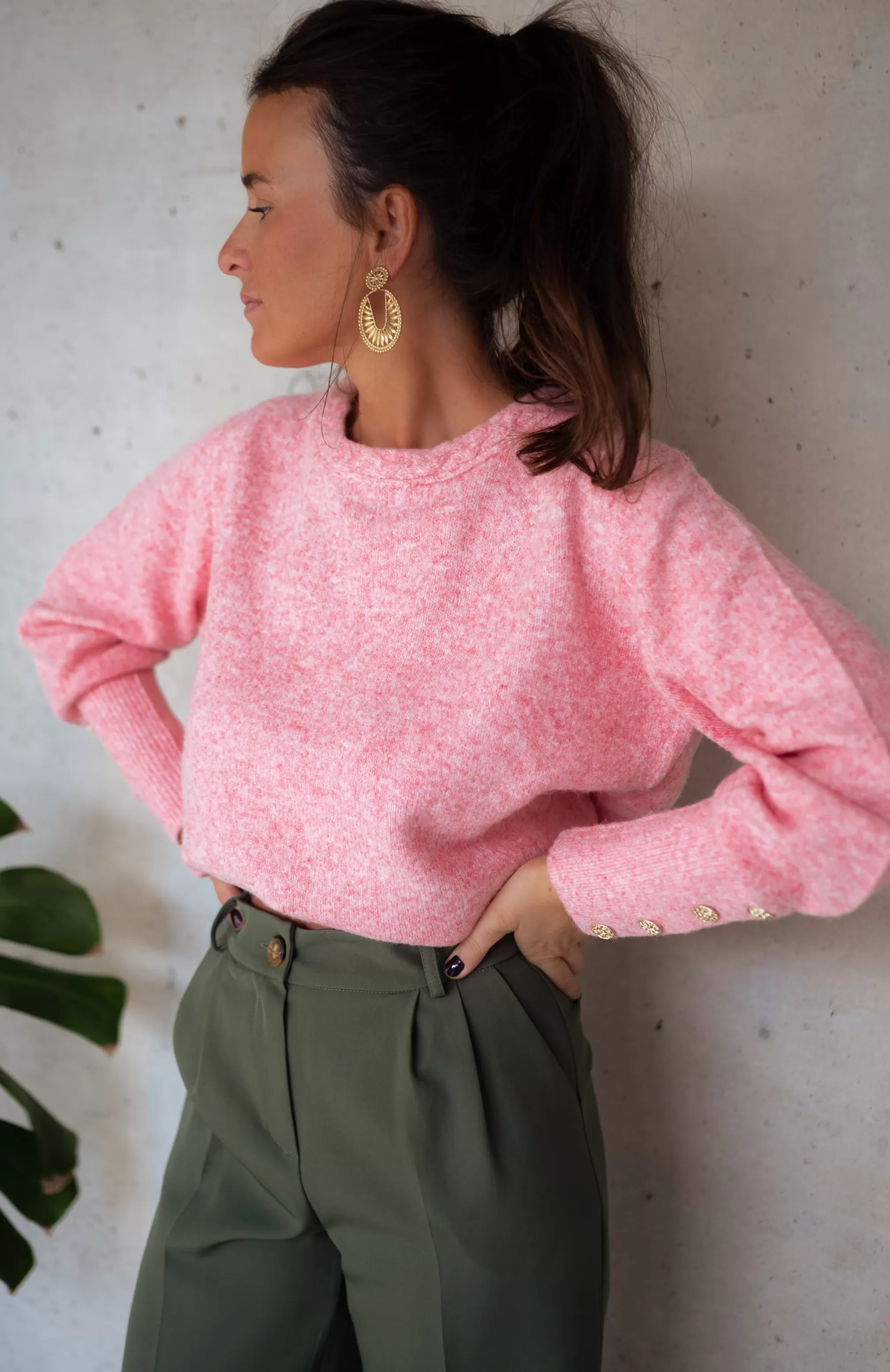 Sweater Rubens Pink - Soft - One Size - -Easy Clothes New