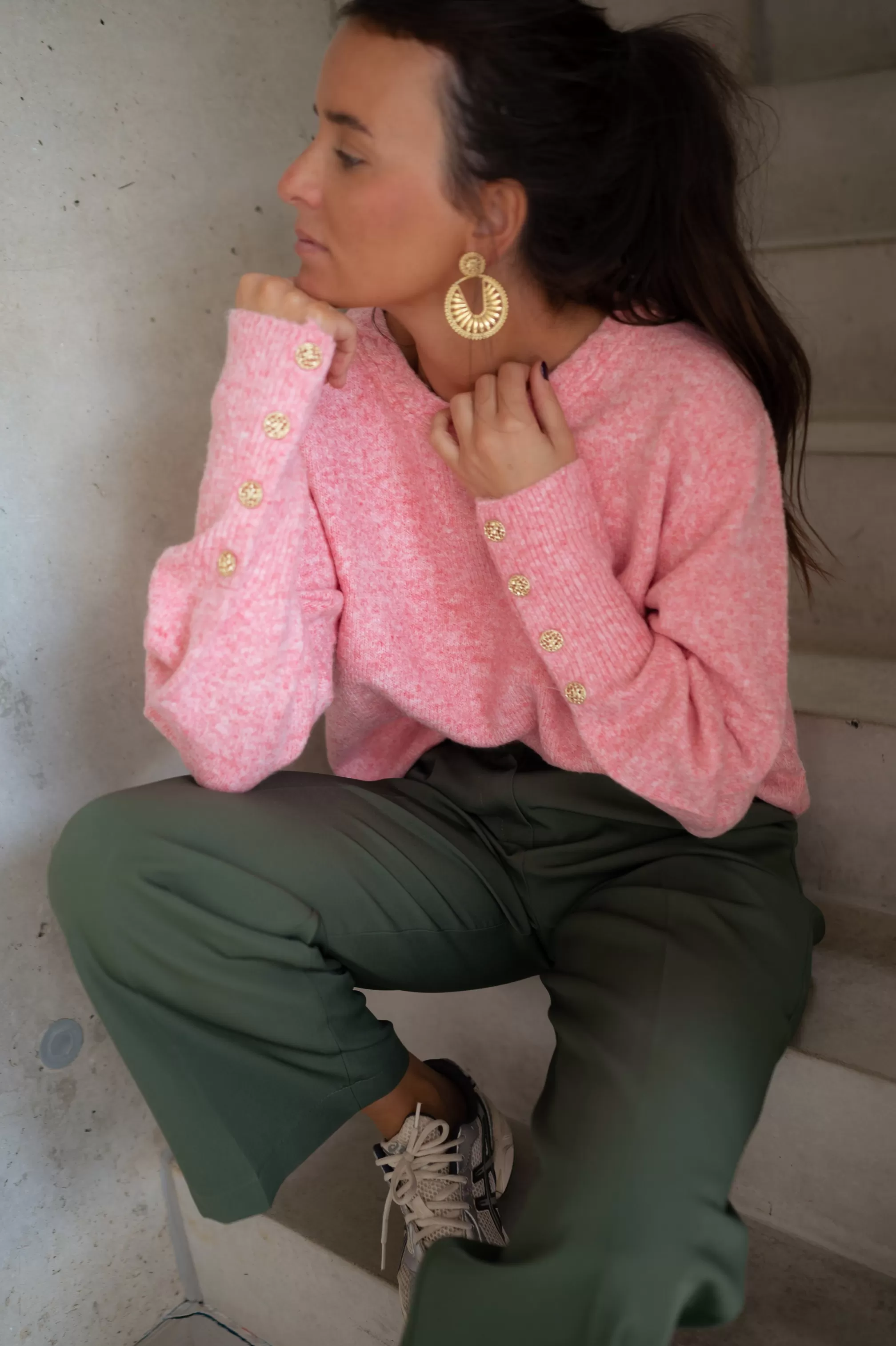 Sweater Rubens Pink - Soft - One Size - -Easy Clothes New