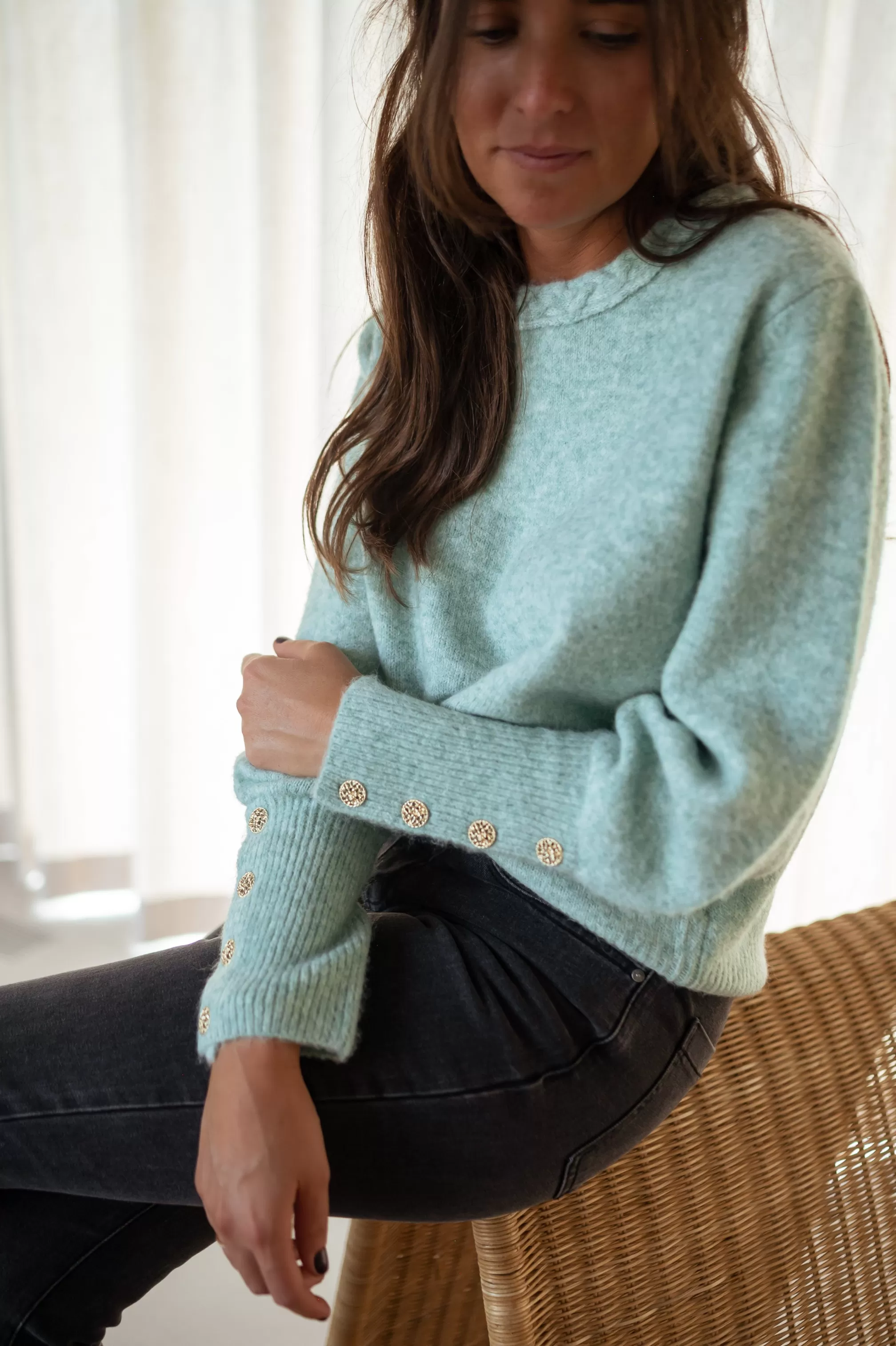 Sweater Water Green Rubens - Soft - One Size - -Easy Clothes Best