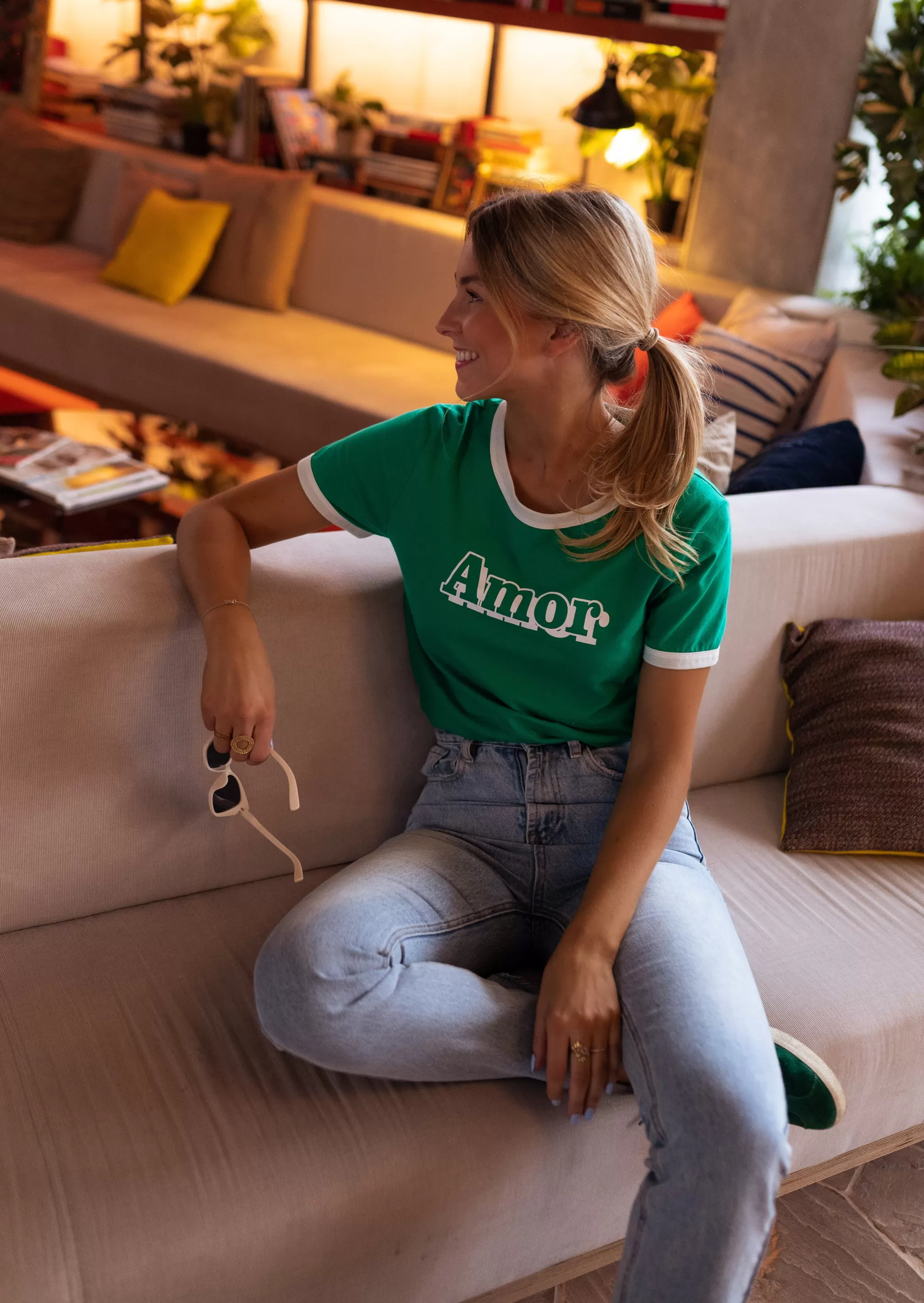 T-Green Amor Shirt | T-Green Print Shirt | Ready To-Porter Online | -Easy Clothes Cheap