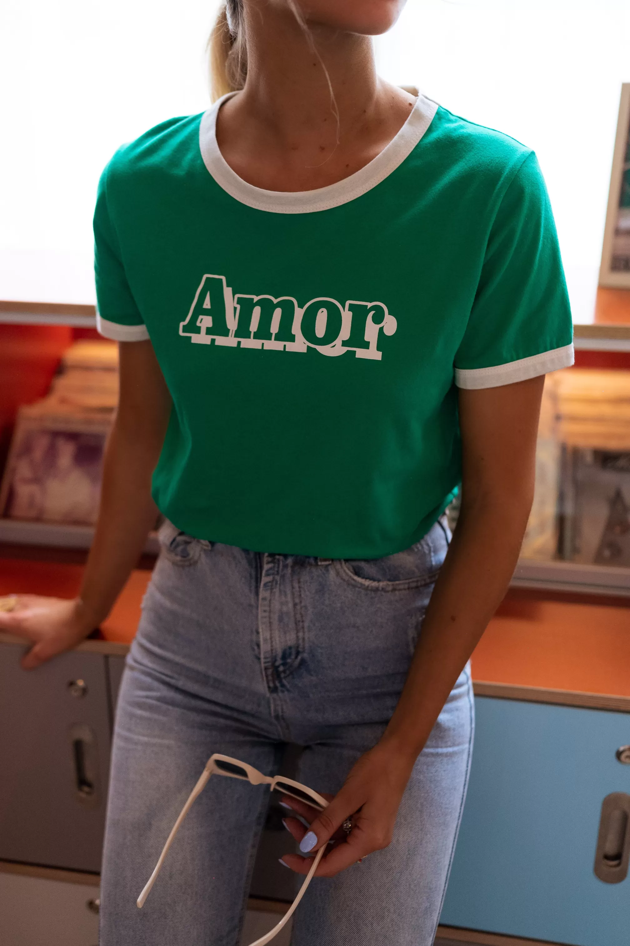 T-Green Amor Shirt | T-Green Print Shirt | Ready To-Porter Online | -Easy Clothes Cheap