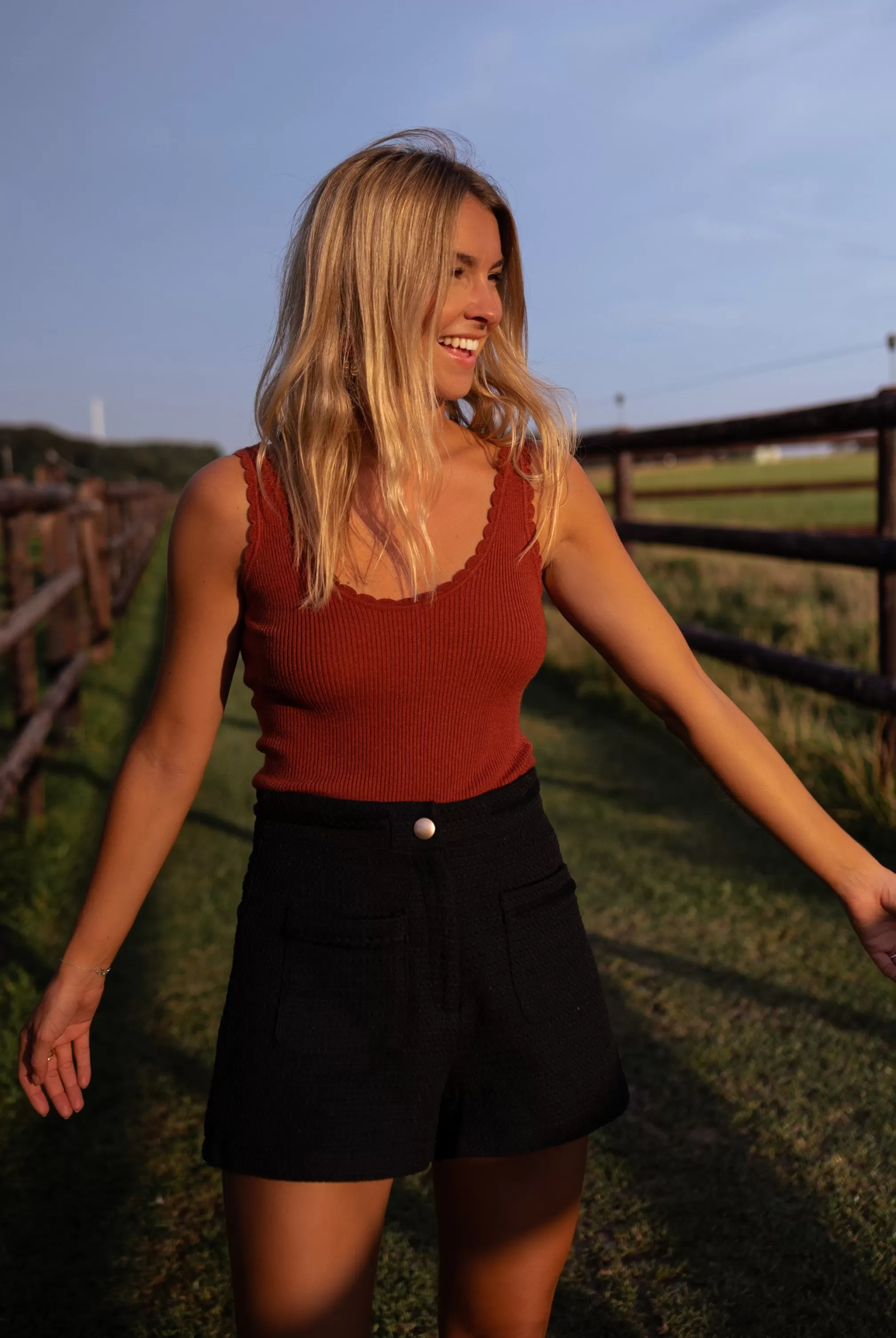 Top Bella - Brick Color - Unmissable -Easy Clothes Hot