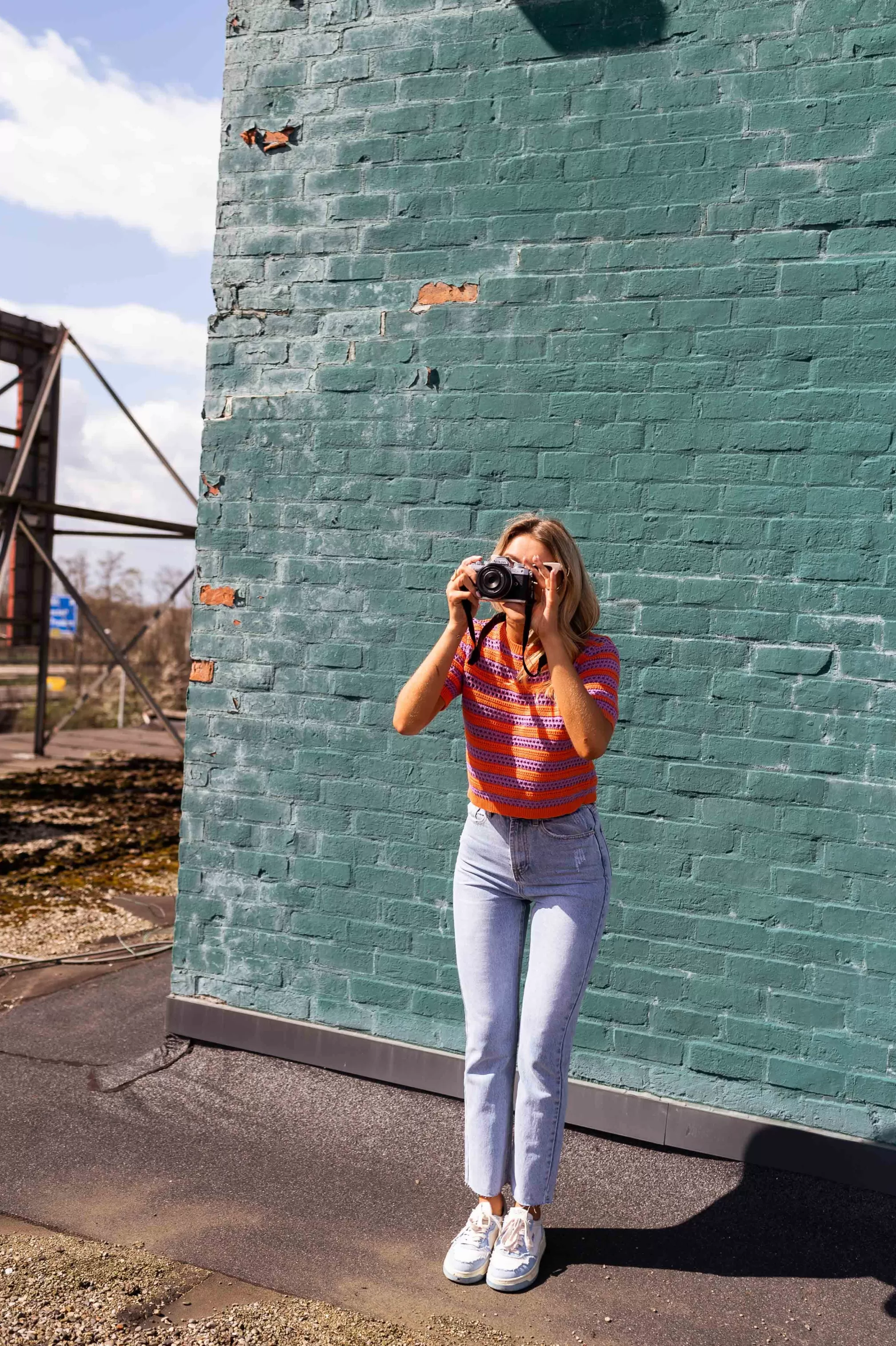 Top Ina Orange And Purple In Crochet | Transparent Top In Crochet | Ready To-Porter Online | -Easy Clothes Shop